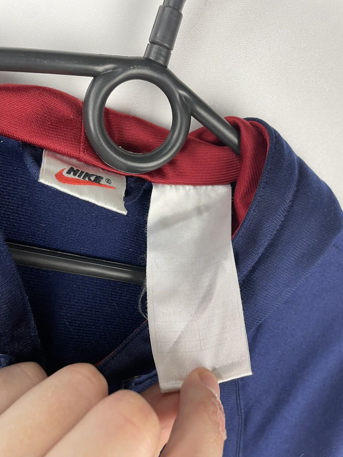 Nike × Vintage Big Swoosh Nike Vintage Zip Hoodie Blue Size M Size US M / EU 48-50 / 2 - 5 Thumbnail