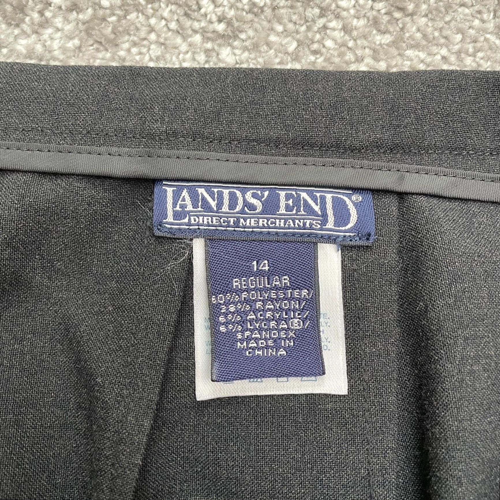 Lands' End Lands' End Black Solid Midi Skirt Womens 14 Straight & Pencil Business Workwear 32x24 Holiday? Size 36" / US 14 / IT 50 - 4 Thumbnail