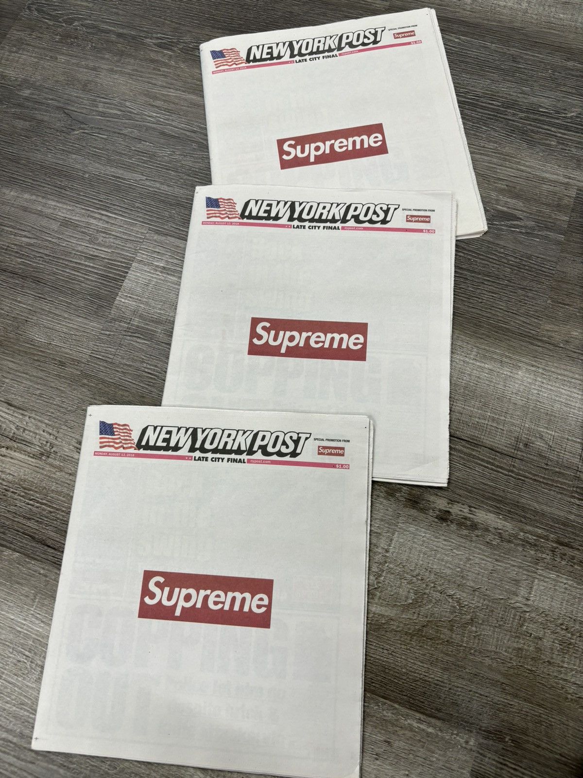 Supreme Supreme New York Times Newspaper Size ONE SIZE - 1 Thumbnail