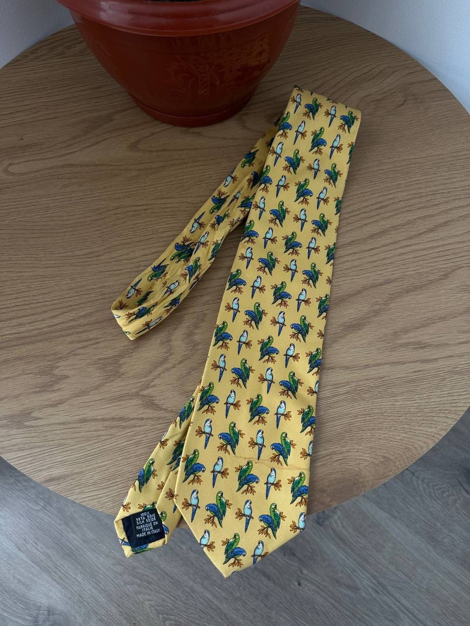 Yves Saint Laurent Vintage Yves Saint Laurent Parrot Print Silk Tie Rare YSL Size ONE SIZE - 2 Thumbnail