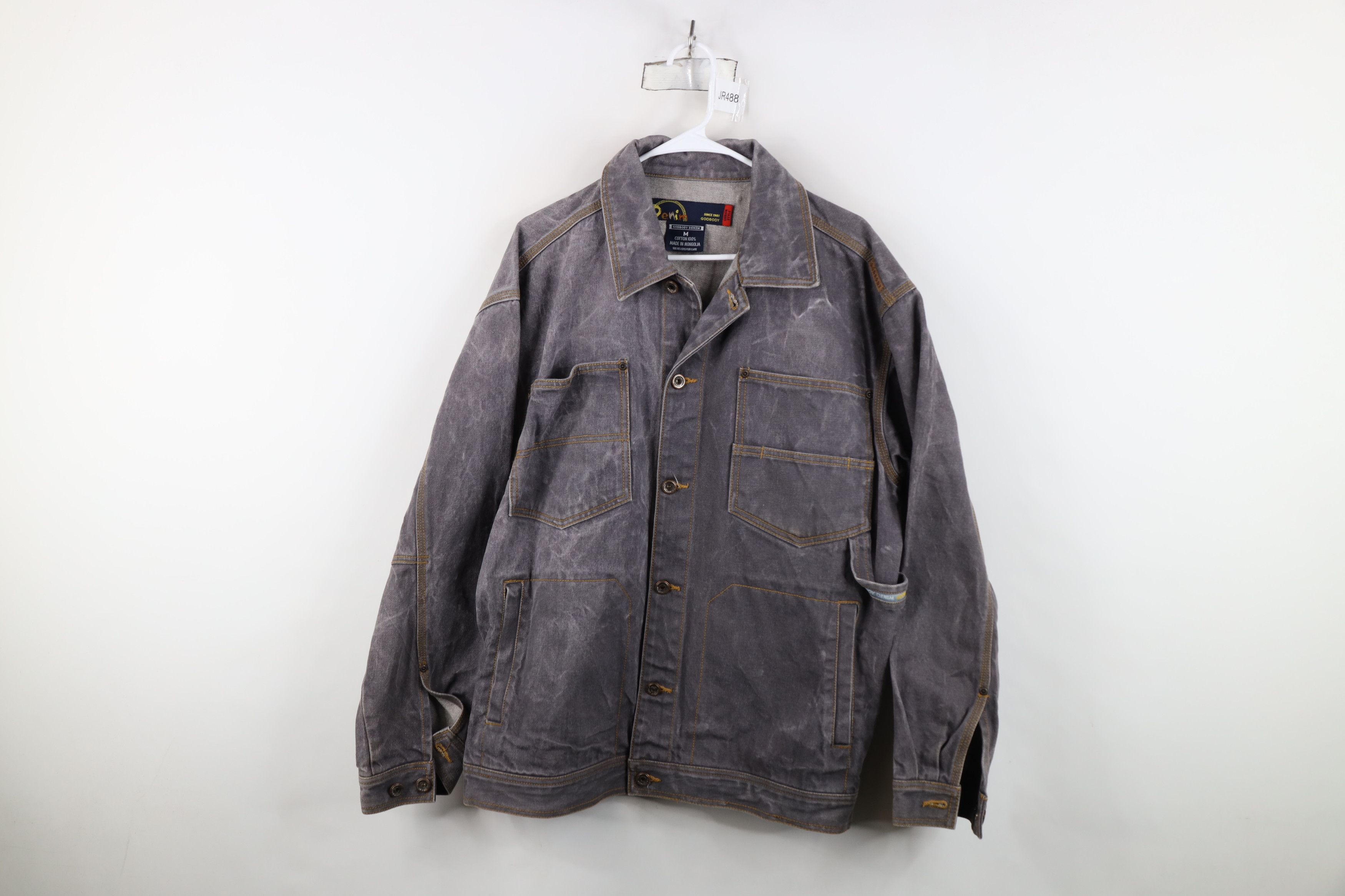 Vintage Vintage 90s Y2K Streetwear Fit Denim Trucker Jacket Gray Size US M / EU 48-50 / 2 - 1 Thumbnail