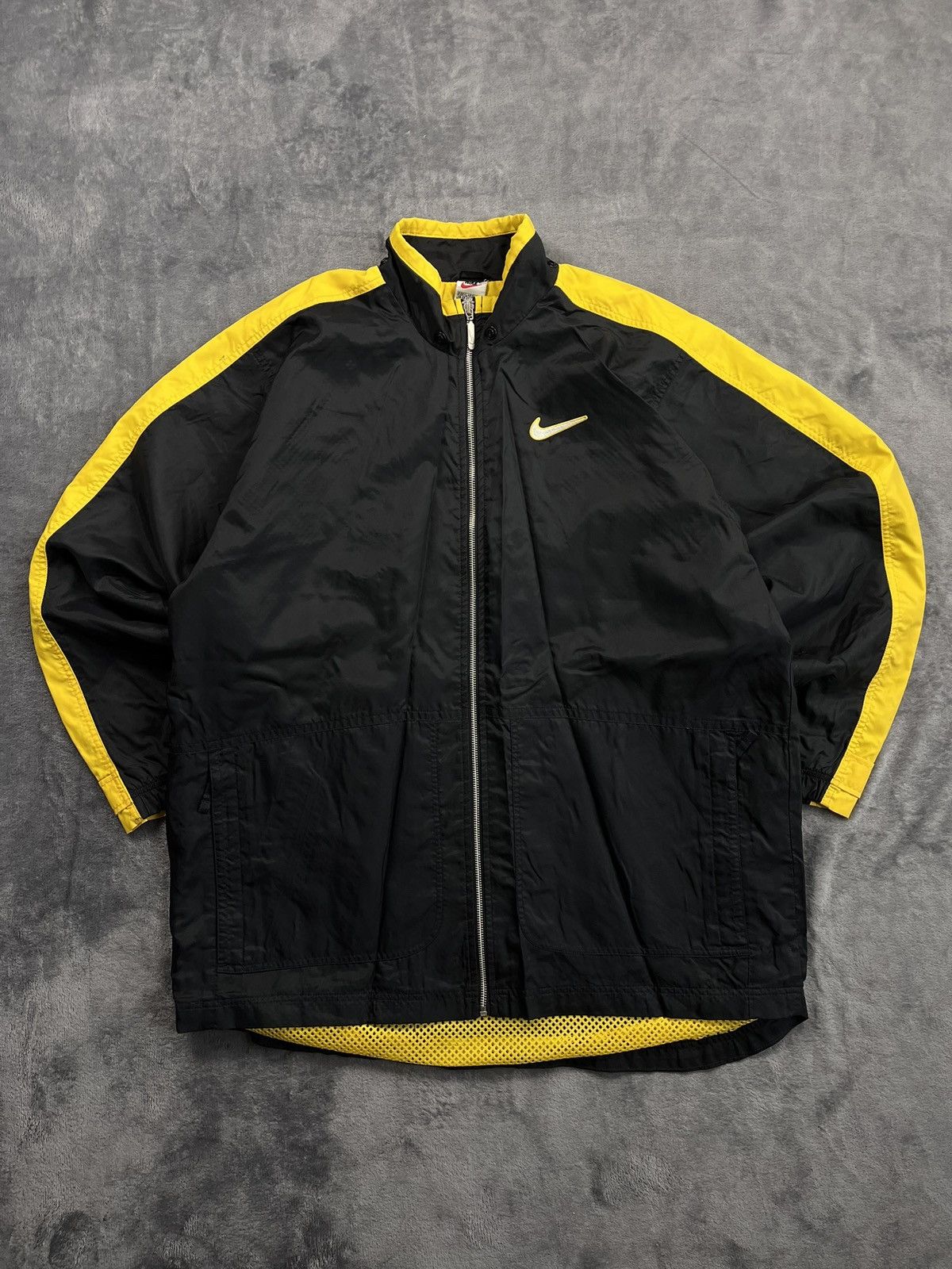 Nike 90s Nike Oversized Big Swoosh Logo Track Jacket Retro Y2k Size US XL / EU 56 / 4 - 2 Thumbnail