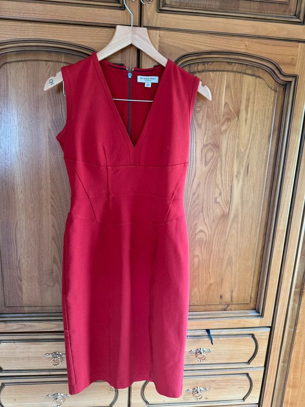 Burberry Stunning Red Burberry Power Dress Size L / US 10 / IT 46 - 1 Thumbnail