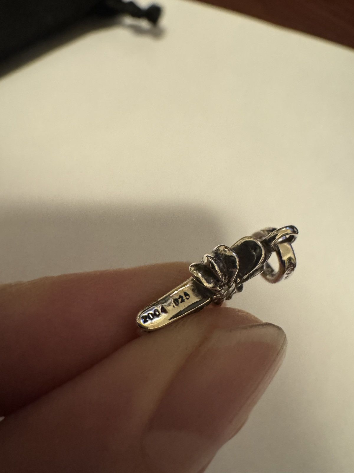 Chrome Hearts Chrome Hearts Pave Diamond Baby Fat Cross Size ONE SIZE - 6 Thumbnail