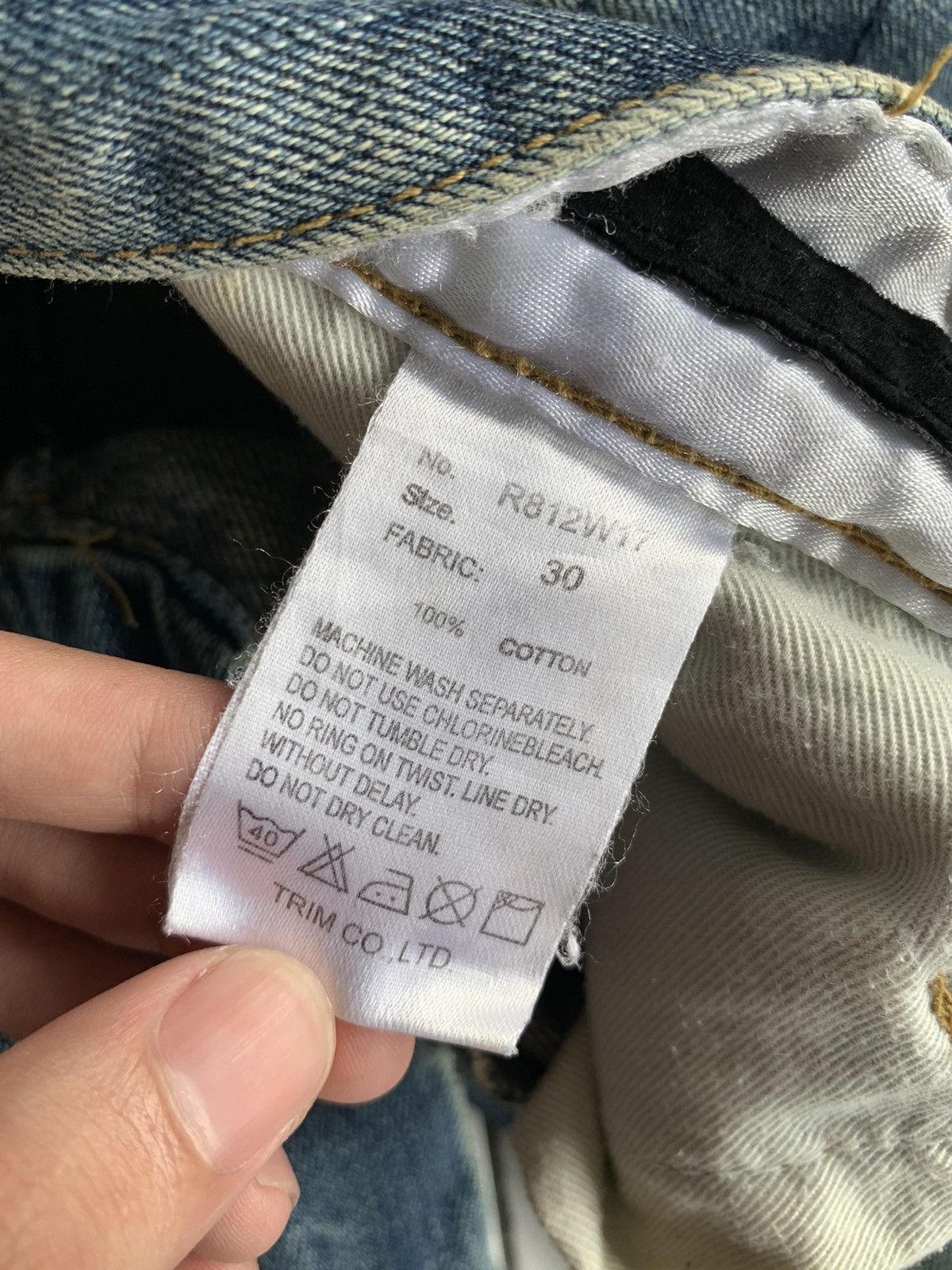 Tornado Mart Army Of No! Skull Punk Style Japanese Distressed Denim🎌☠️ Size US 29 - 24 Thumbnail
