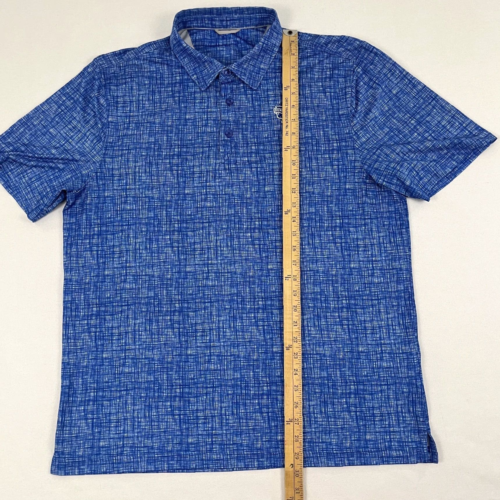 Cutter & Buck Dupont Country Club Golf Polo Shirt Men XL Blue Performance Stretch Preppy Sport Size US XL / EU 56 / 4 - 4 Thumbnail