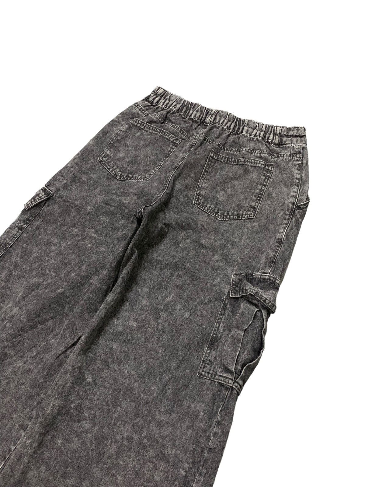 JNCO Works Cargo Baggy Distressed Denim Pants (AD8) Size US 29 - 12 Thumbnail