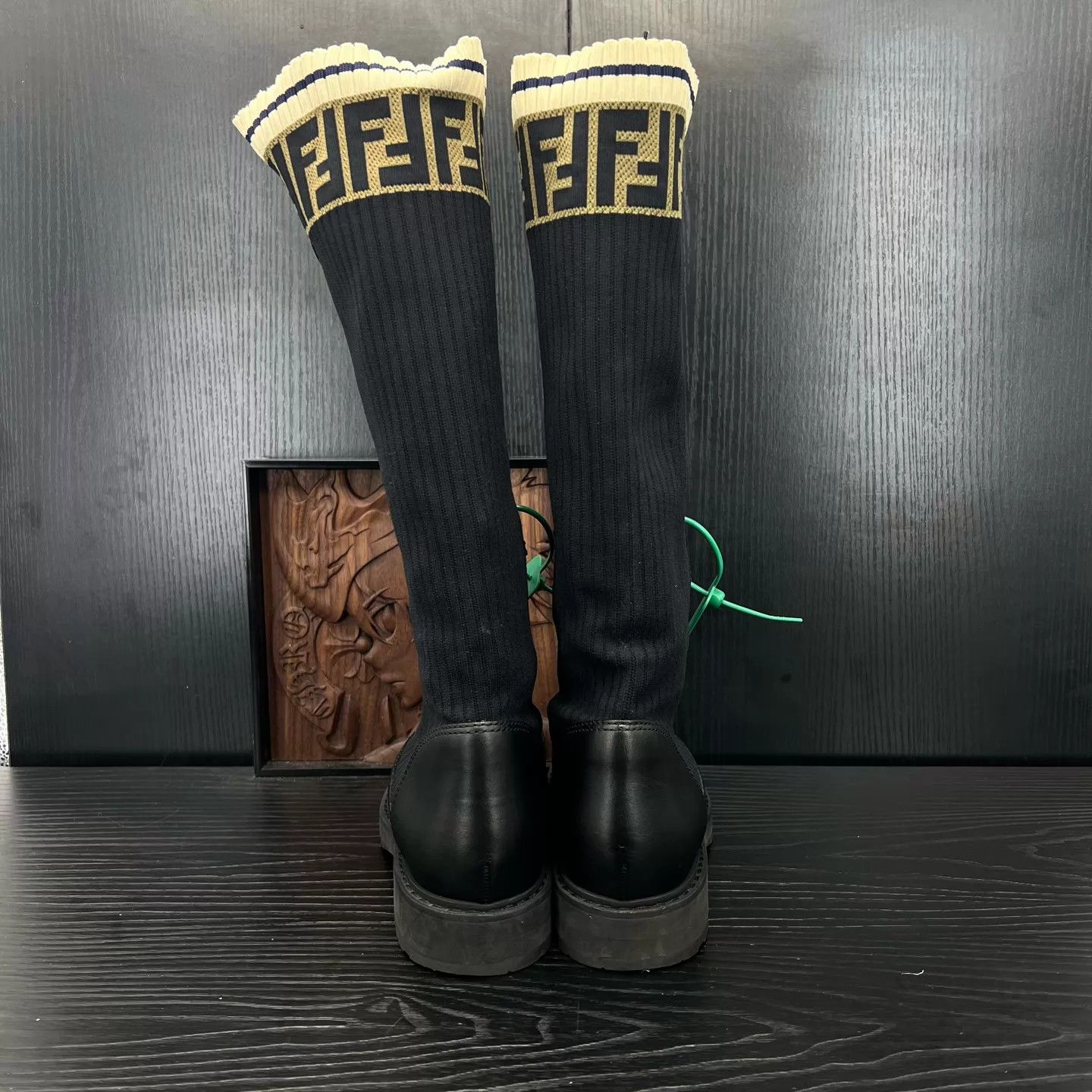 Fendi FENDI Rockoko Knee-High Boots Black 38 Mint Size US 7.5 / IT 37.5 - 5 Thumbnail