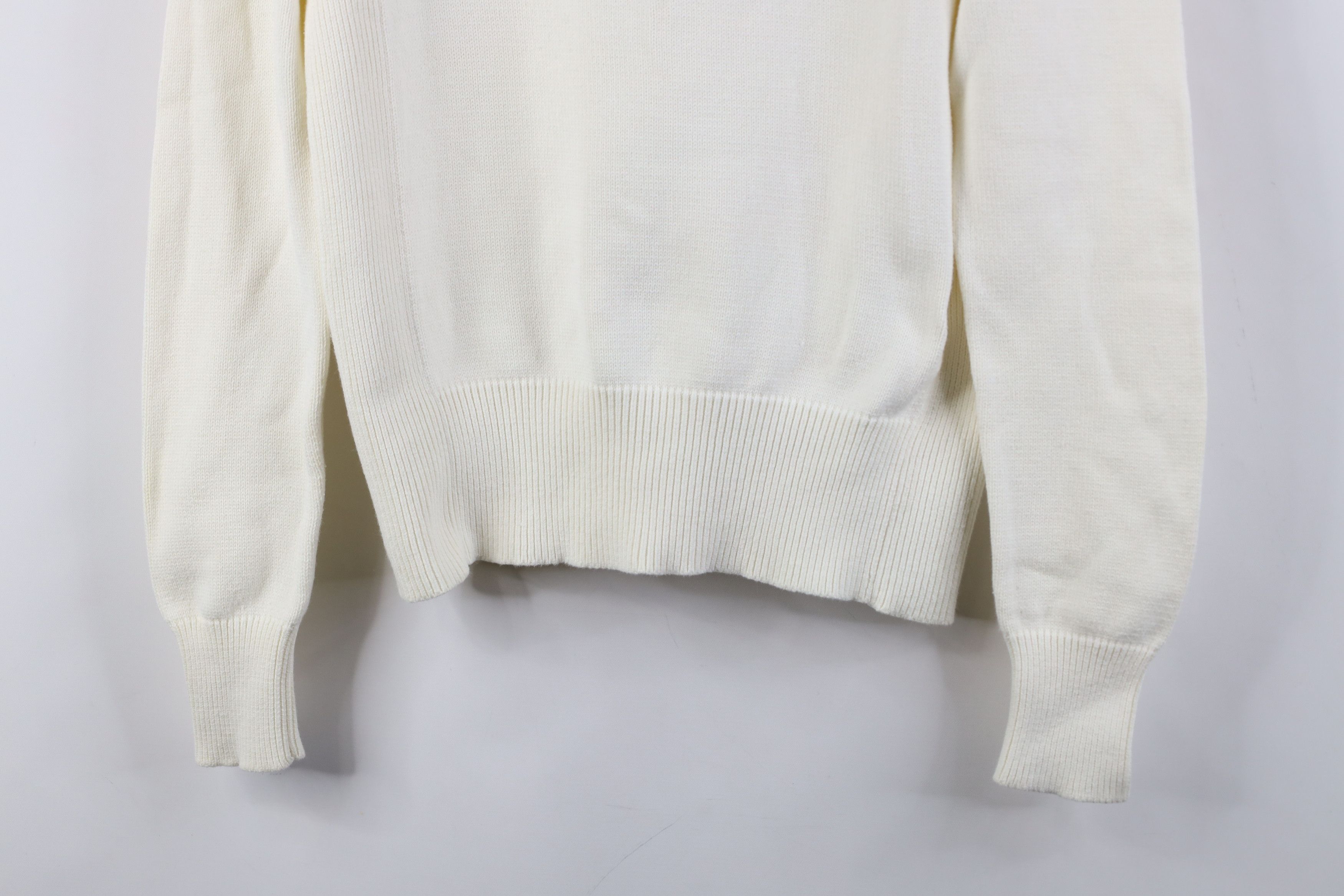 Tommy Hilfiger Vintage 90s Y2K Tommy Hilfiger Logo Knit Sweater Cream Size M / US 6-8 / IT 42-44 - 3 Thumbnail