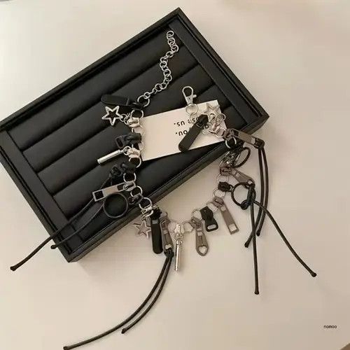 Other Hip Hop Choker Retro Multi Zipper Necklace Size ONE SIZE - 8 Thumbnail