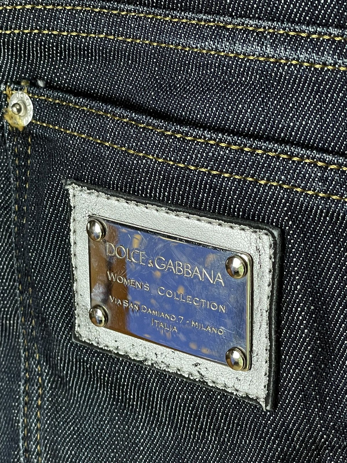 Dolce & Gabbana × Vintage Vintage Dolce&Gabbana Y2K Rare Denim Jeans Size 27" / US 4 / IT 40 - 10 Thumbnail
