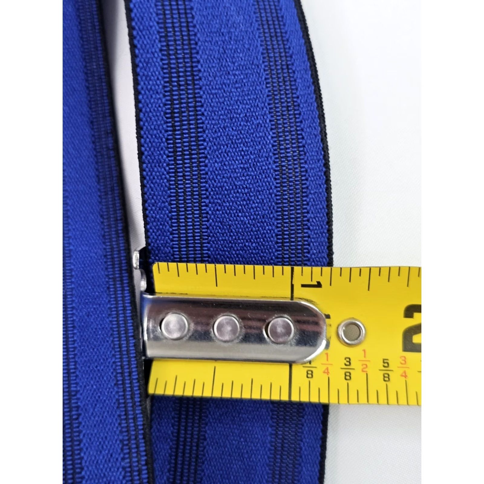 Farah Farah Vtg Suspenders LOT x 2 Extra Long Adjustable Silver Clasp 1.25" Wide NEW Size ONE SIZE - 6 Thumbnail