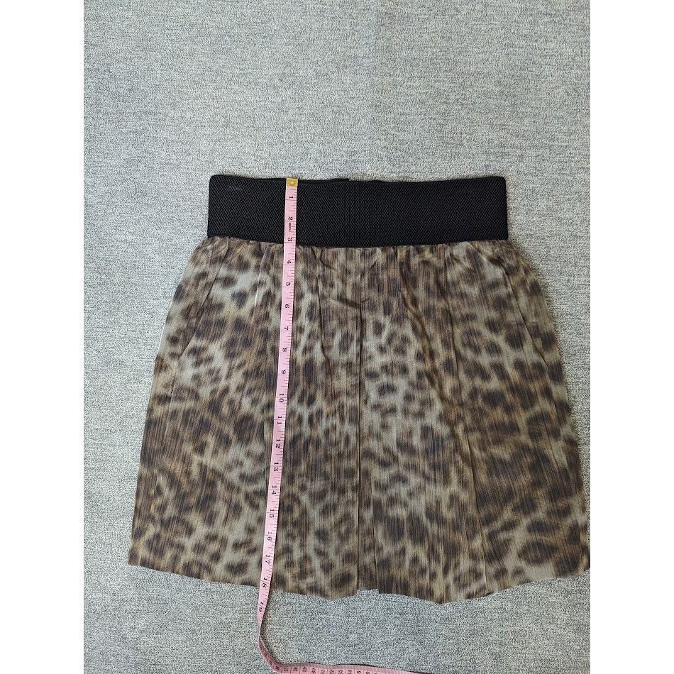 Veronica Beard Pull on silk mini skirt cheetah print | sz 1 XXS Size 24" / US 00 / IT 34 - 8 Thumbnail