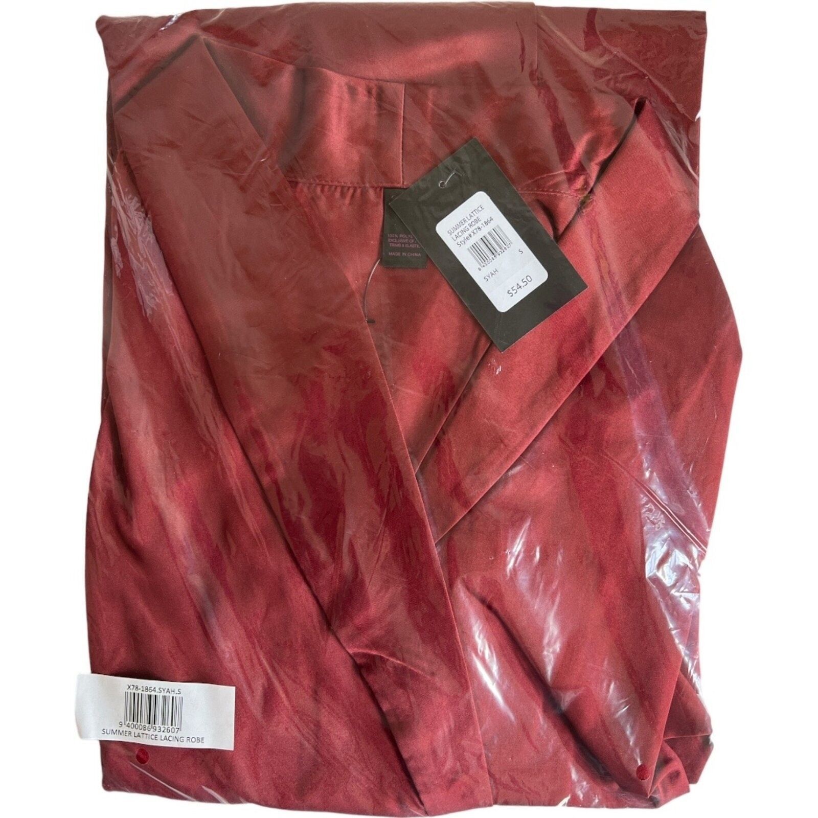 Other Frederick's of Hollywood Syrah Satin Robe, S Size ONE SIZE - 6 Thumbnail
