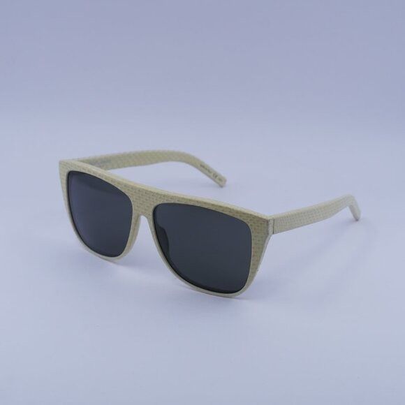 Saint Laurent Paris Saint Laurent SL1 021 Sunglasses Ivory Square Frame Size ONE SIZE - 7 Thumbnail