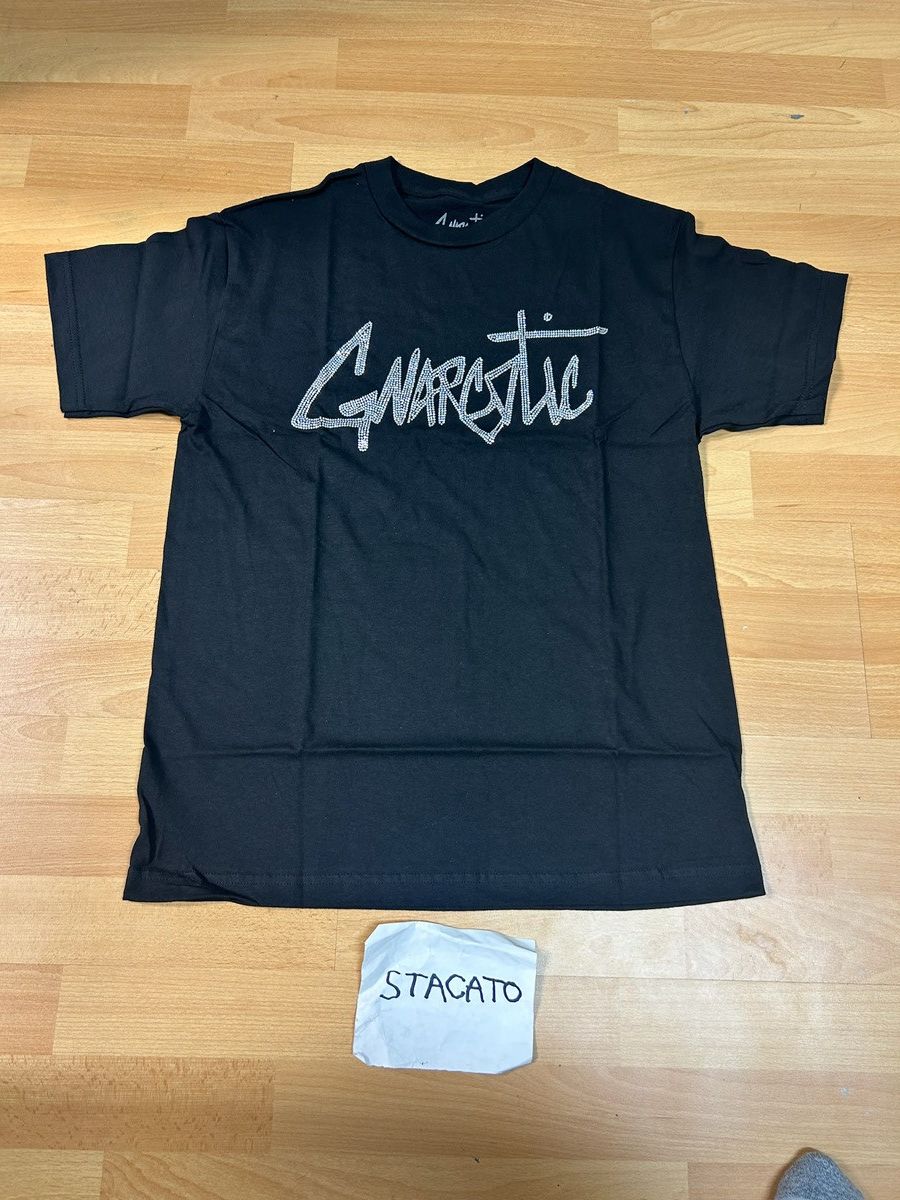 Gnarcotic × Rap Tees Gnarcotic Lil Gnar Rhinestone Logo Tee Black Size US M / EU 48-50 / 2 - 3 Thumbnail