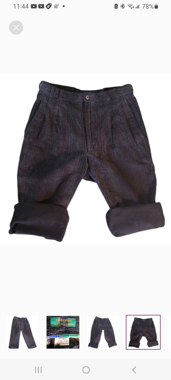 Alexander Julian Vintage 'COLOURS' by Alexander Julian Corduroy Pants Size US 32 / EU 48 - 3 Thumbnail