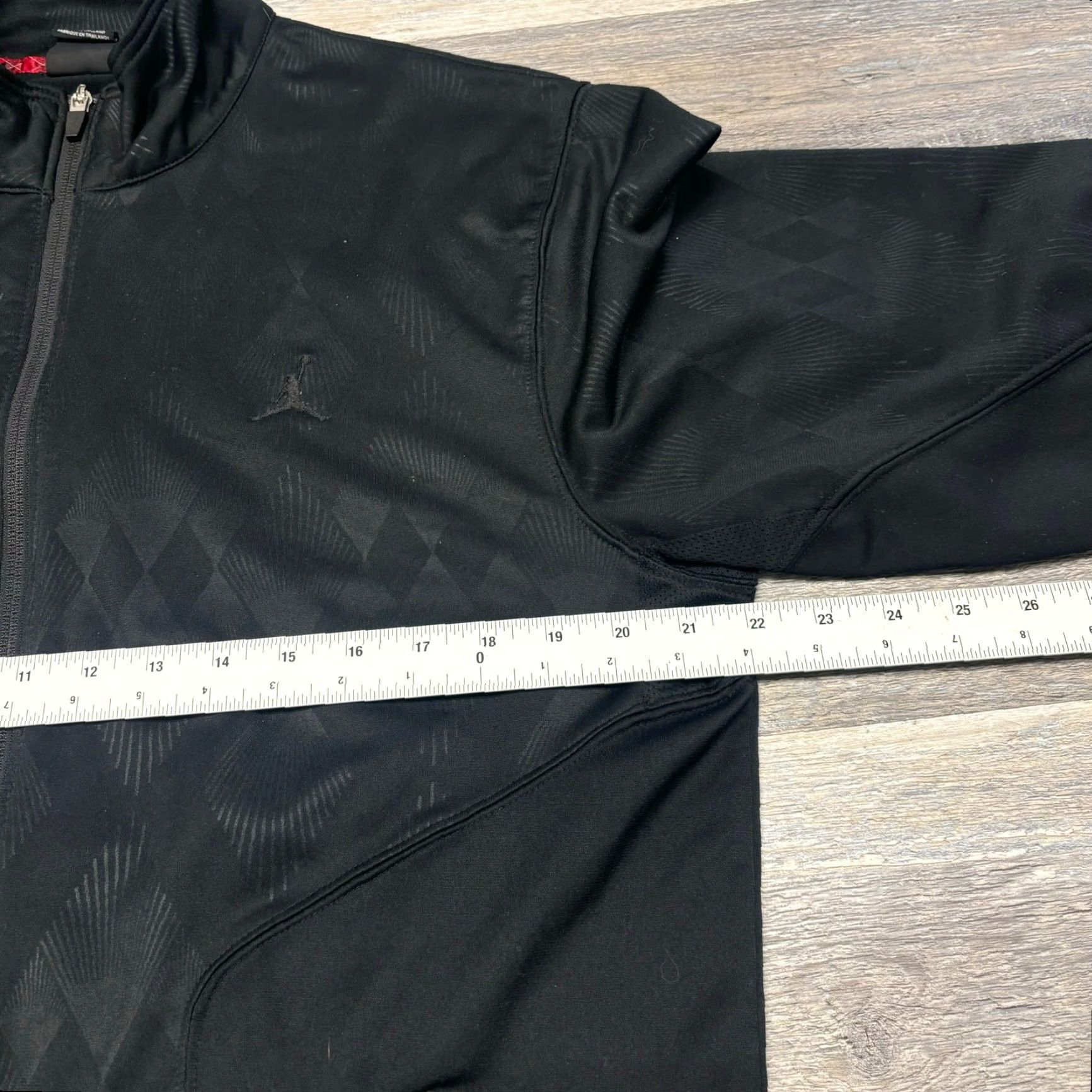 Nike Nike Air Jordan Geometric Diamond Black Mens Large Full Zip Jumpman Track Jacket Size US L / EU 52-54 / 3 - 7 Thumbnail