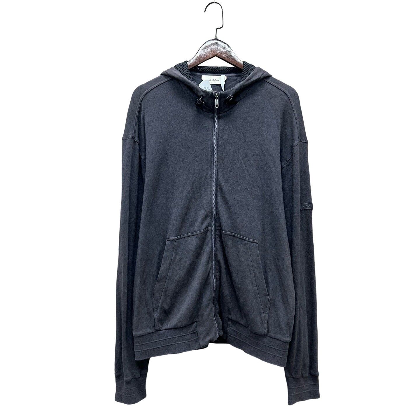 Z Zegna Zegna Logo Patch Zip-Up Hoodie Size XL Size US XL / EU 56 / 4 - 1 Thumbnail