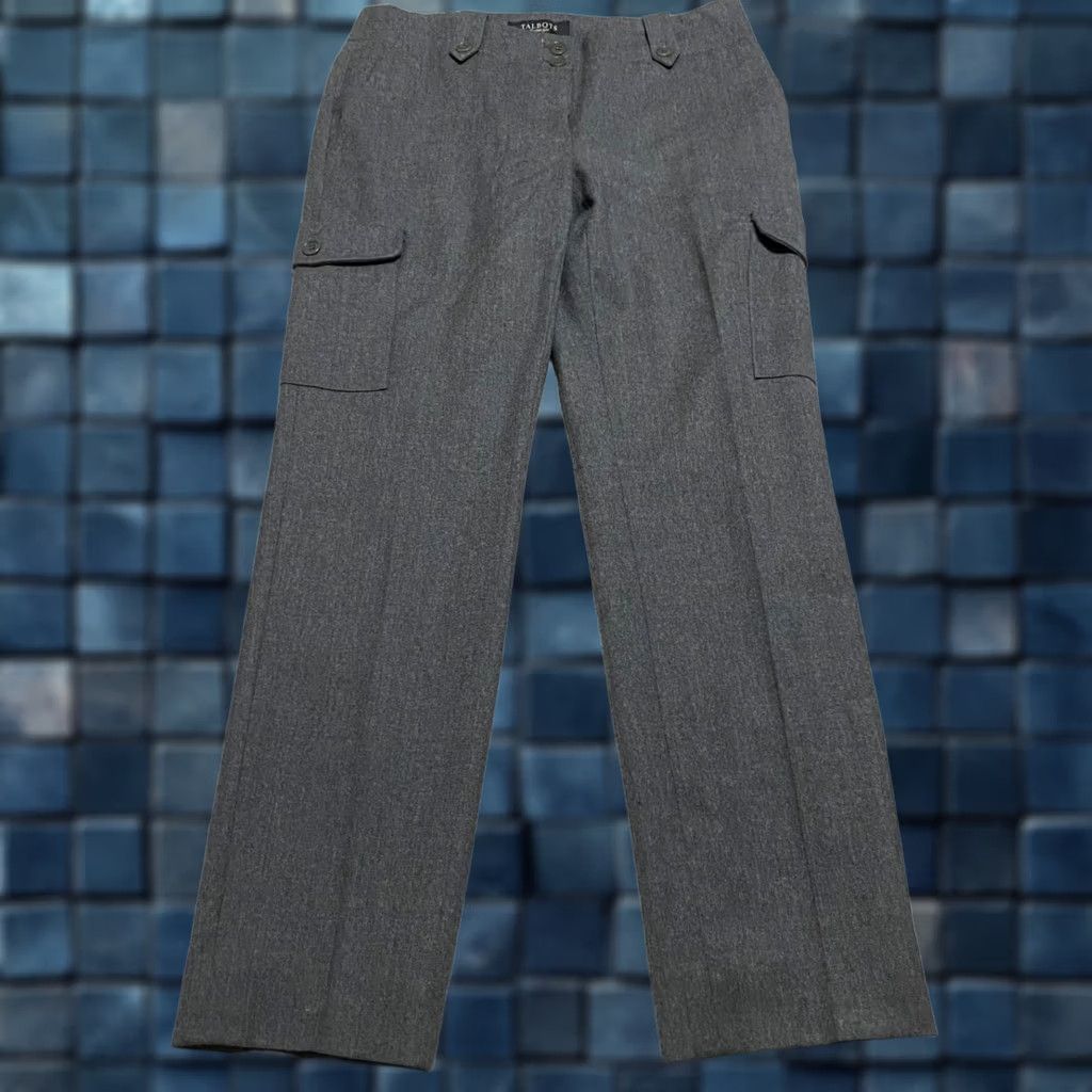 Talbots Talbots Womens 2P Dress Pants Solid Gray Signature Straight Lined Cargo Business Size 26" / US 2 / IT 38 - 1 Thumbnail