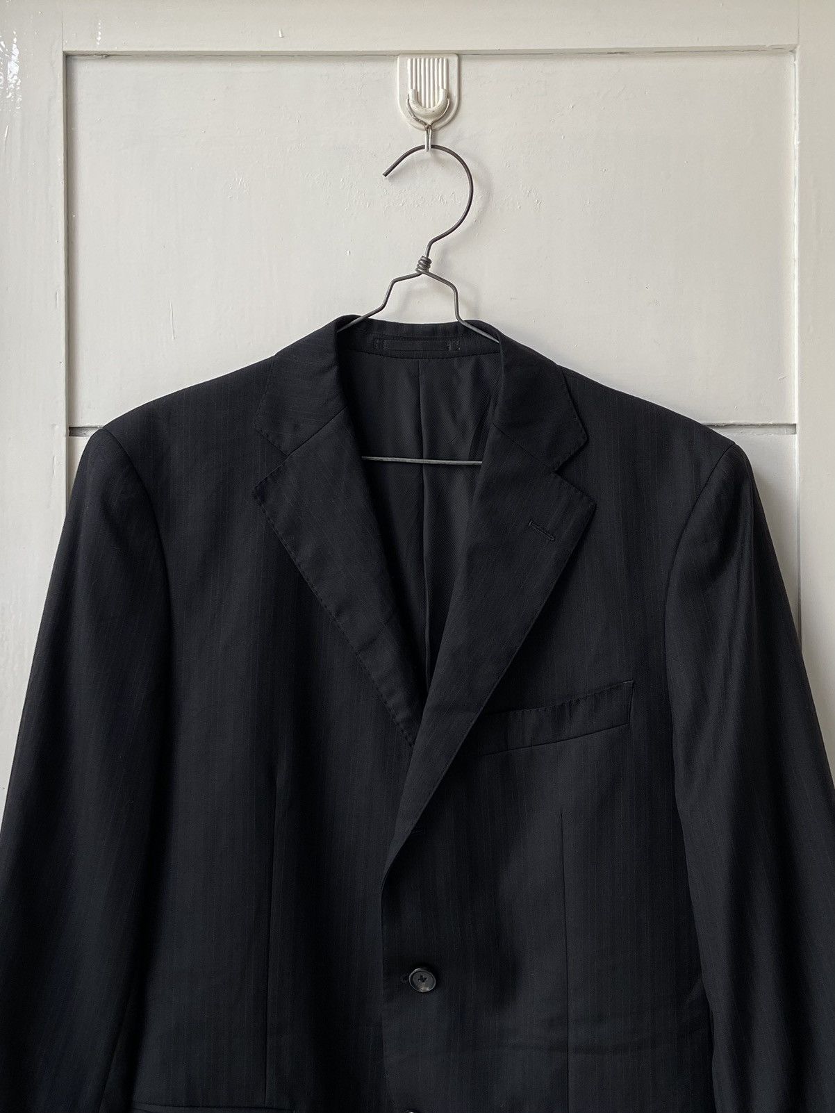 Loro Piana LORO PIANA VISARUNO Black Suit Size 50L - 2 Thumbnail