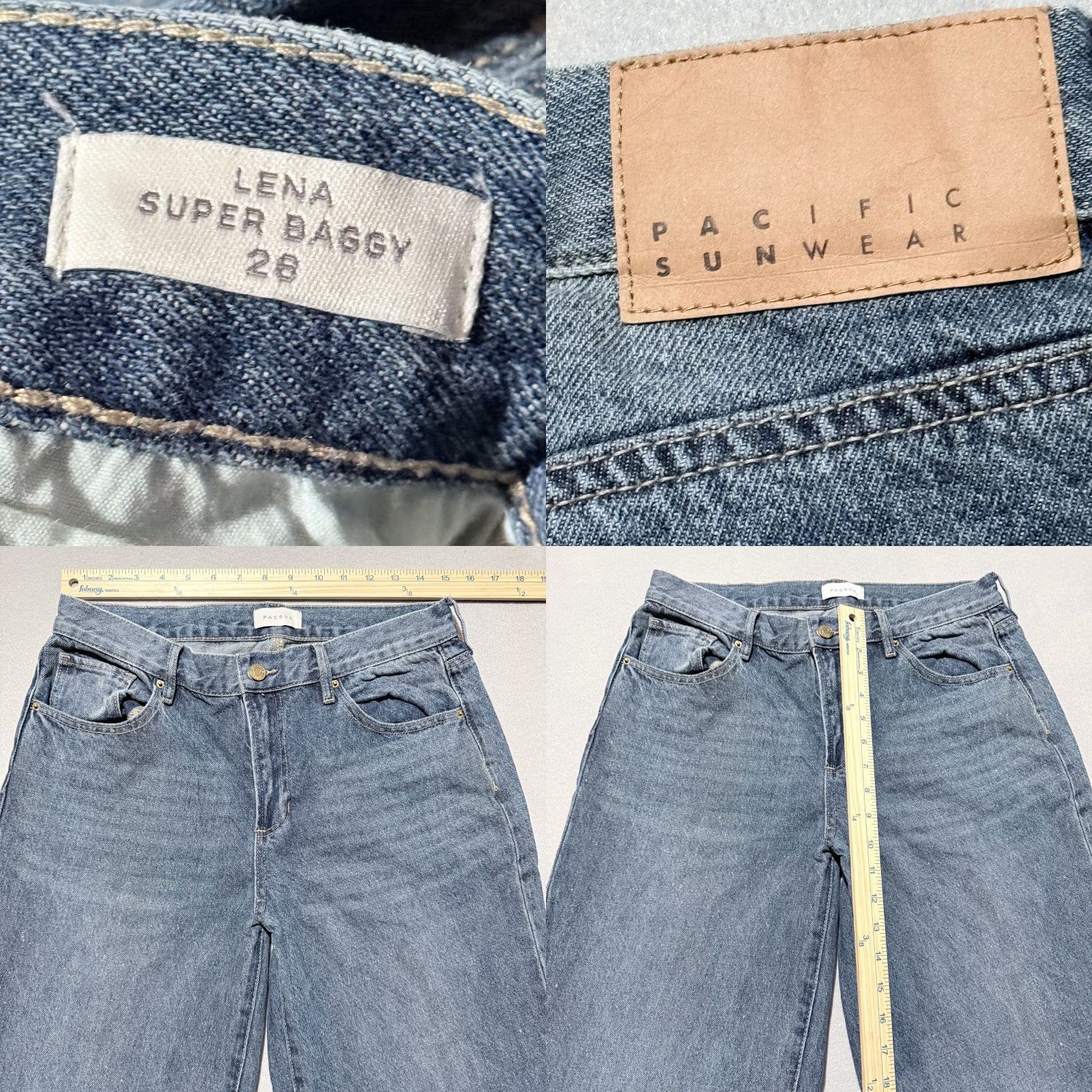 Pacsun Pacsun Lena Super Baggy Jeans Women's Light Blue Denim Baggy Jeans Pacsun 26 90s Wide-Leg Block: 5-Pocket Size 26" / US 2 / IT 38 - 9 Thumbnail