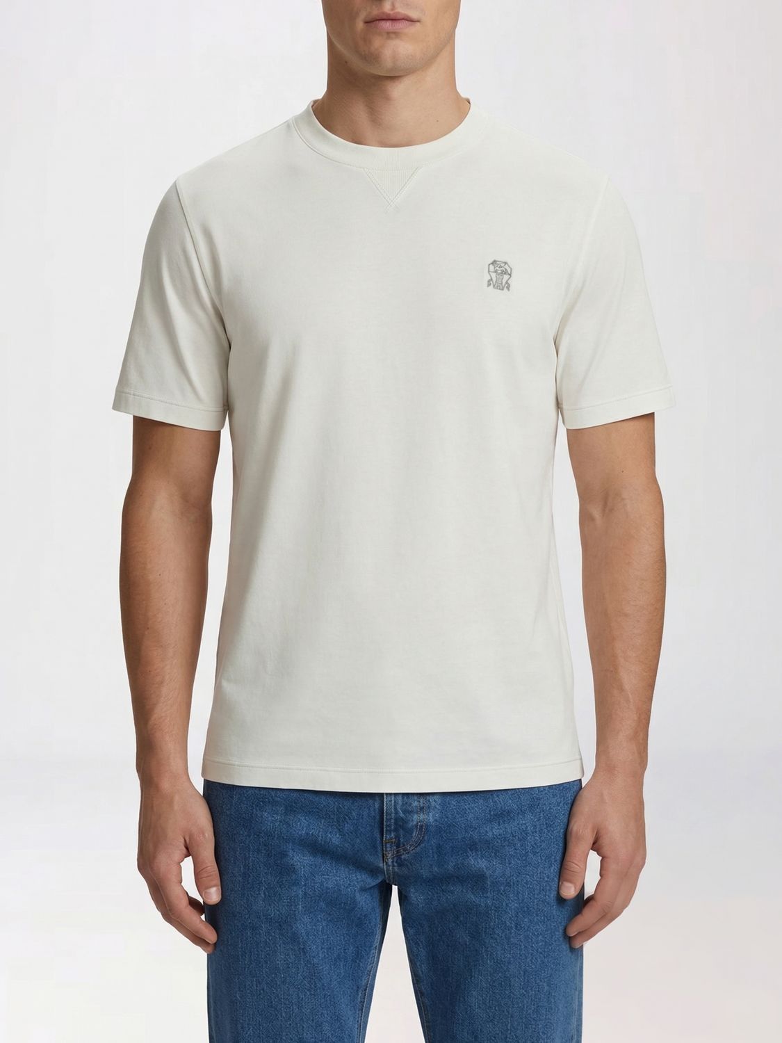 Brunello Cucinelli Brunello Cucinelli T-Shirt Men Grey 1 Size US S / EU 44-46 / 1 - 1 Thumbnail