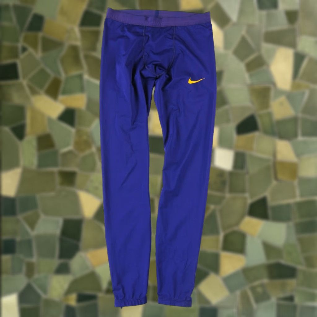 Nike VINTAGE Nike Dri-Fit Purple Stretch Zip Ankle Run Yoga Workout Legging Women LT Size 36" / US 14 / IT 50 - 1 Thumbnail