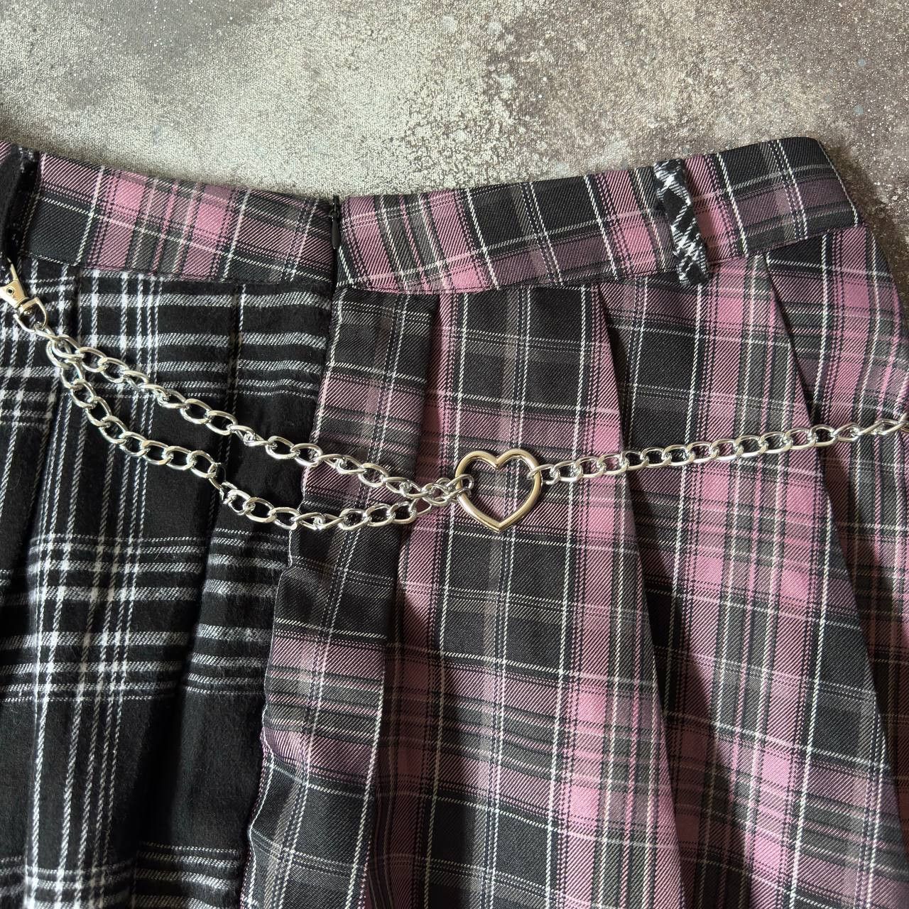 Hysteric Glamour × If Six Was Nine × Vintage Emo Style Vintage Pleated Mini Skirt with Chain Size 30" / US 8 / IT 44 - 3 Thumbnail