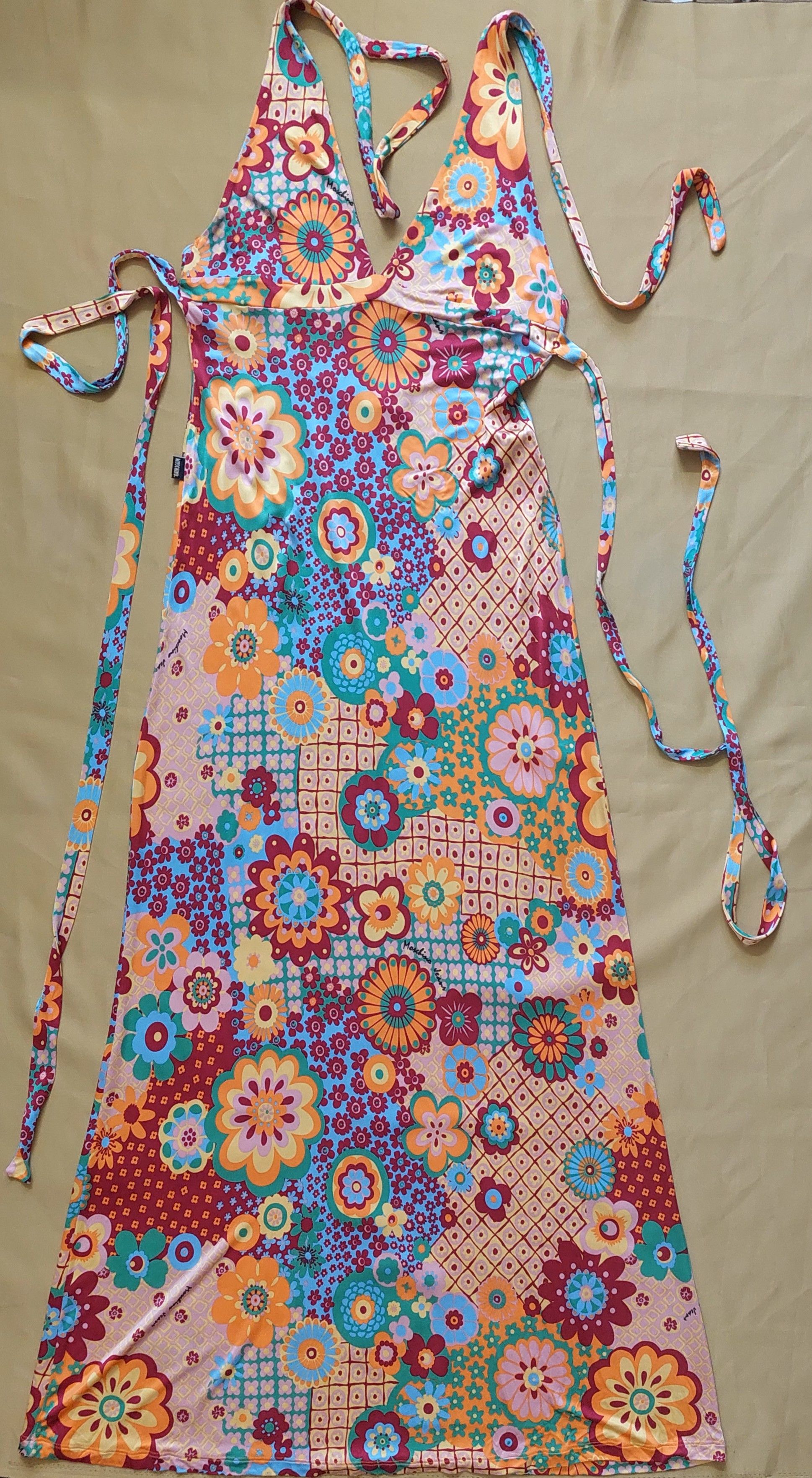 Moschino Moschino Jeans Donna Multicolor Floral Maxi Dress Size US 10 Size M / US 6-8 / IT 42-44 - 16 Thumbnail