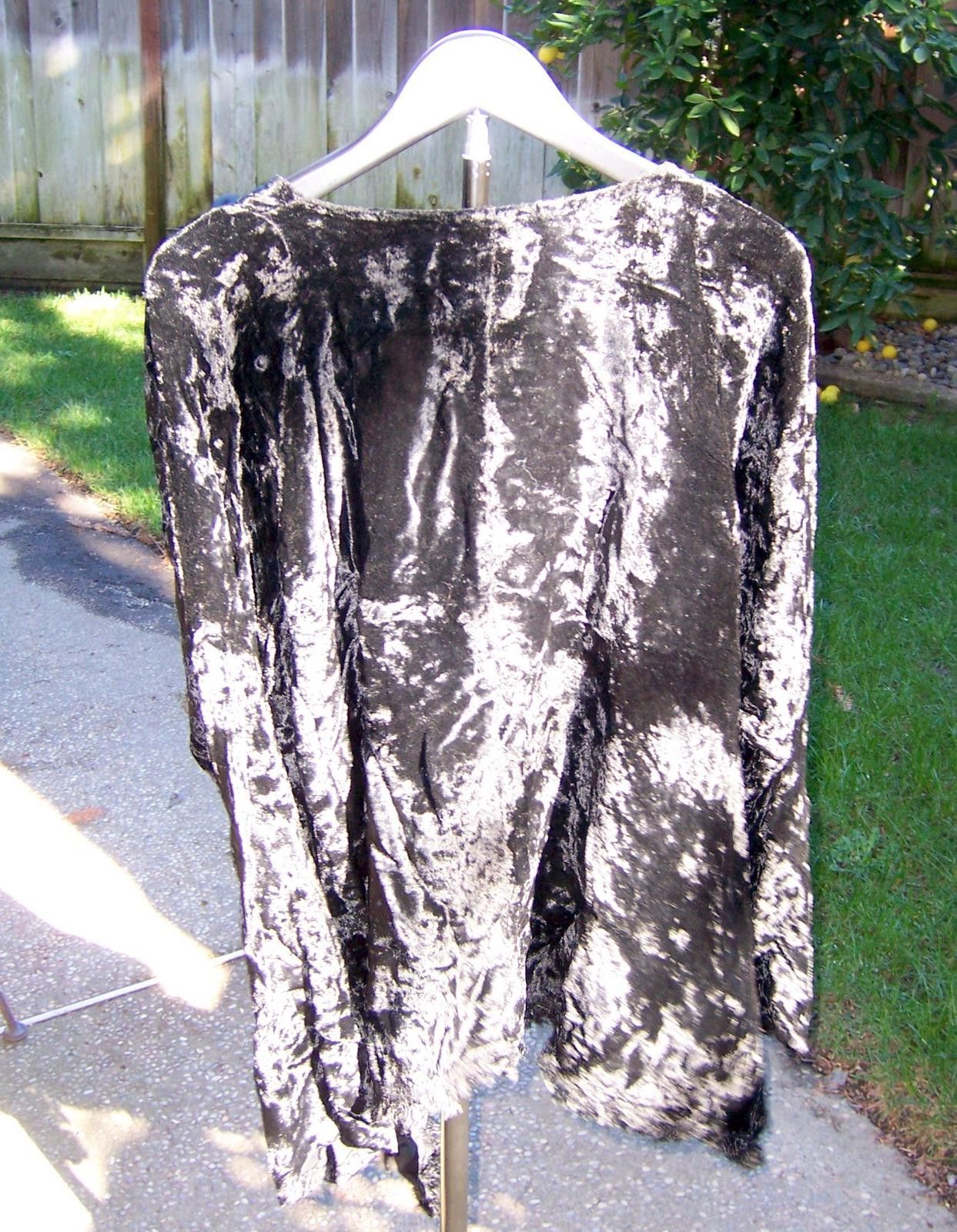 Other Rapp Black Crushed Velvet Bohemian Top - 1x-2x - Goth Size XL / US 12-14 / IT 48-50 - 3 Thumbnail
