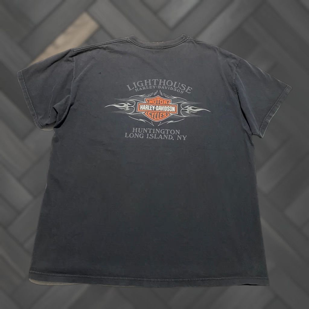 Harley Davidson Harley-Davidson T Shirt Mens XL Black Lighthouse Long Island Freedom Good Times Size US XL / EU 56 / 4 - 1 Thumbnail