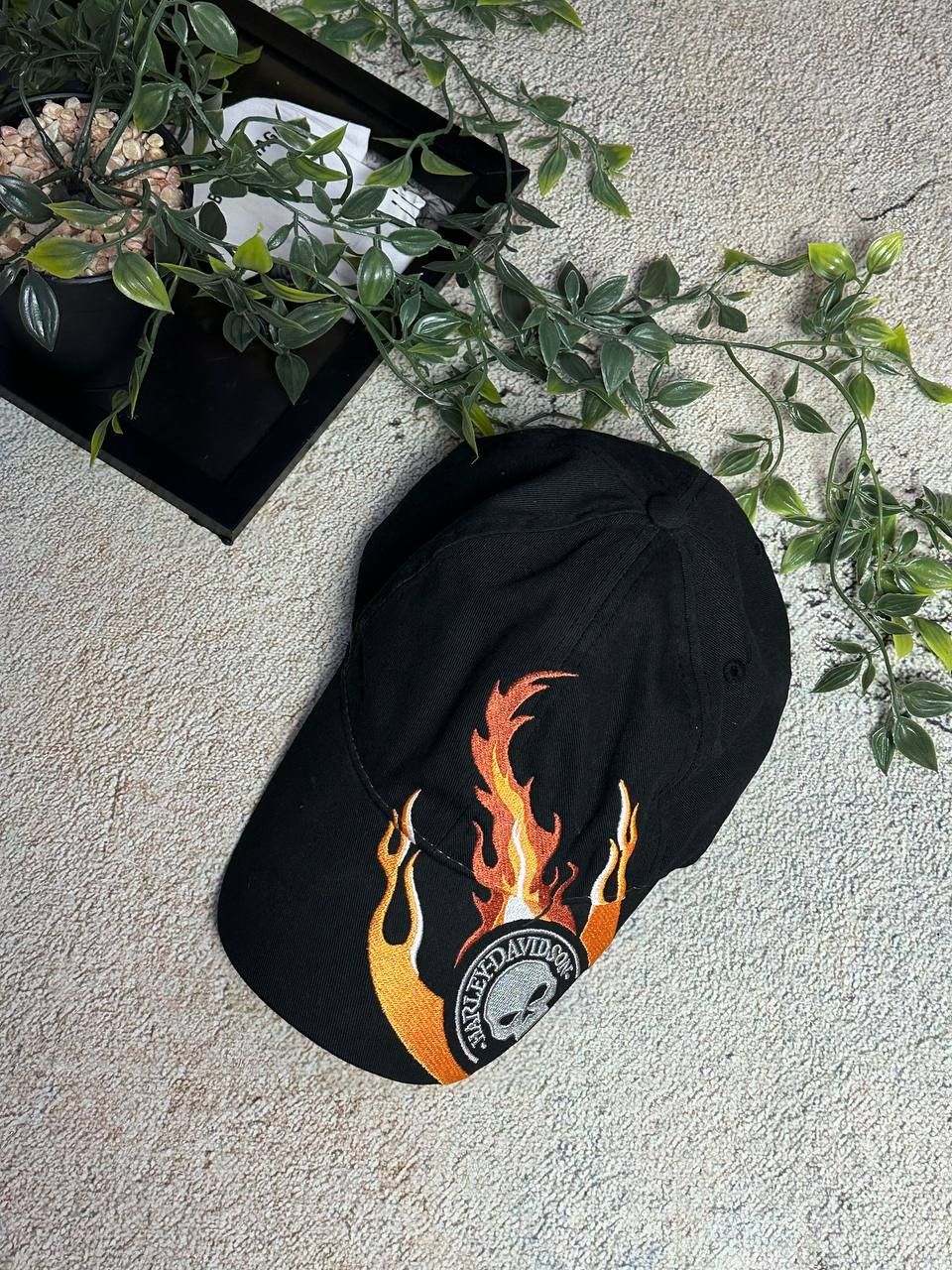 Harley Davidson × Vintage Vintage Harley Davidson Archival Cap Os Y2K Avantgarde Size ONE SIZE - 1 Thumbnail
