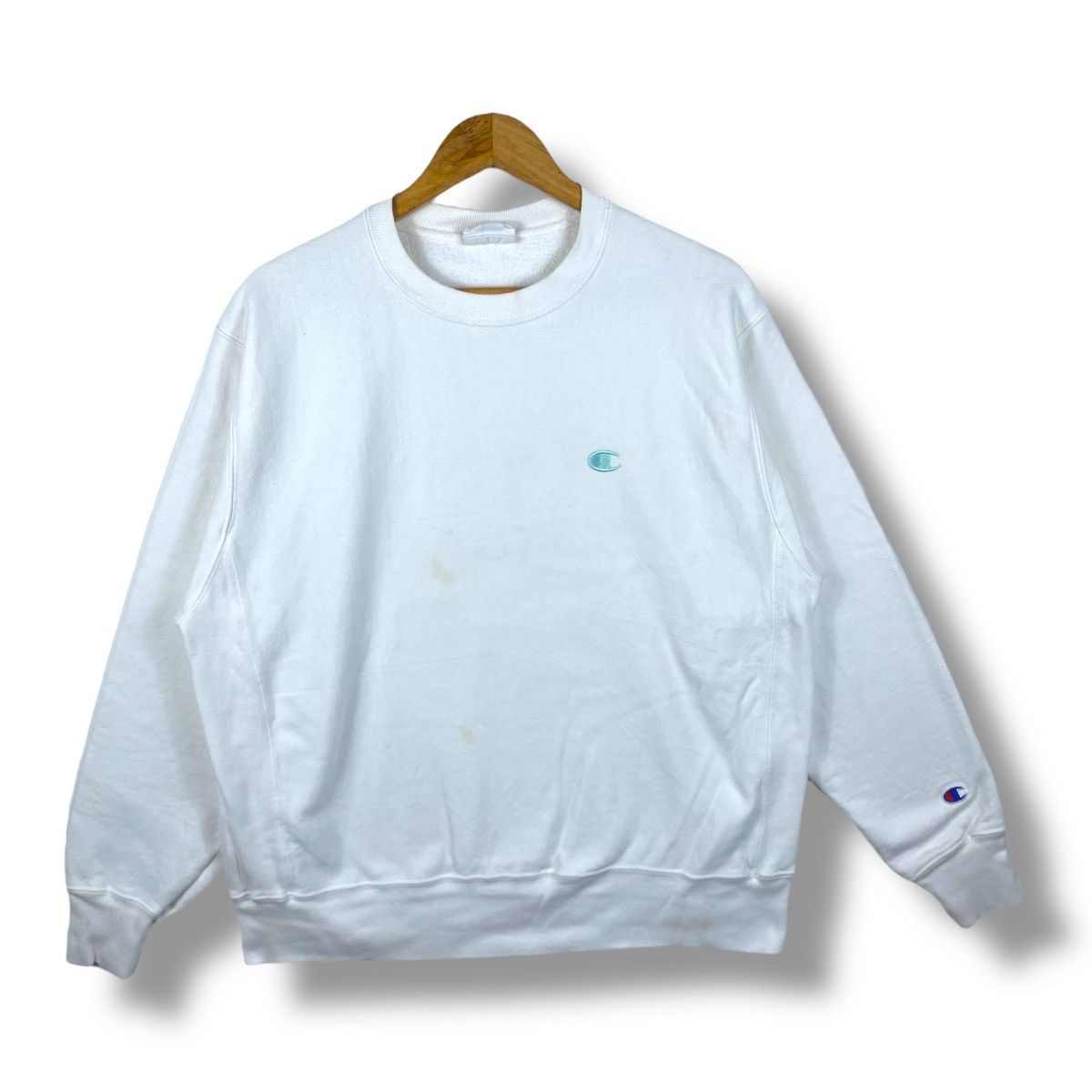 Champion × Vintage Vintage 00's CHAMPION Reverse Weave Small Logo Crewneck Size US L / EU 52-54 / 3 - 1 Thumbnail