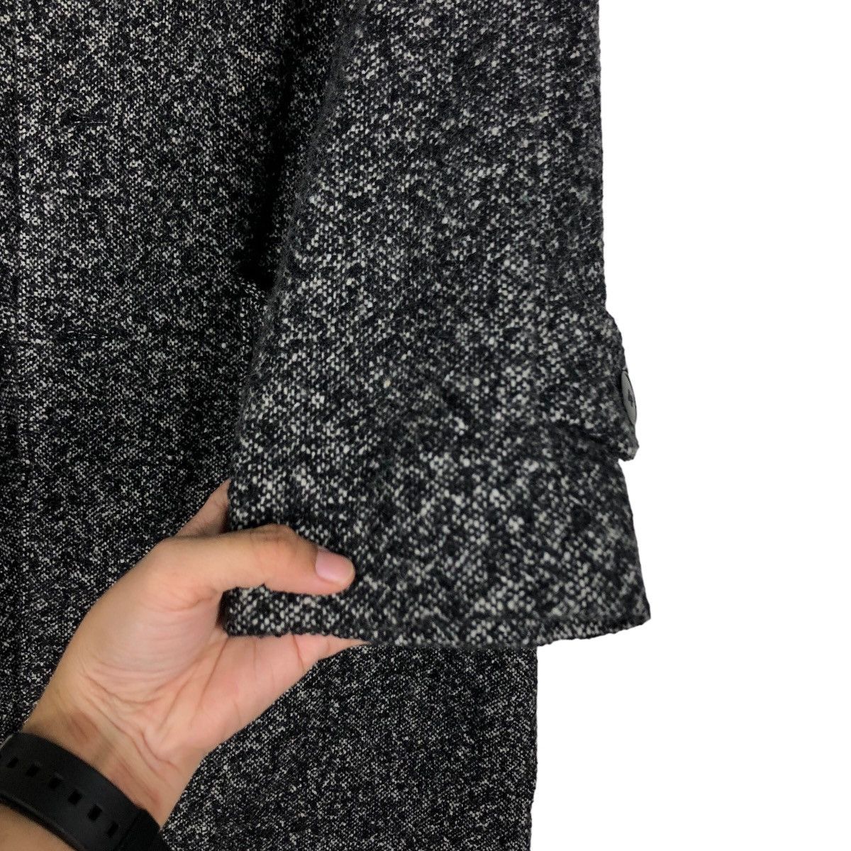 agnes b. Rich Black Wool Long Fly Coats Jacket Agnes B. Belted Japan Size US M / EU 48-50 / 2 - 15 Thumbnail