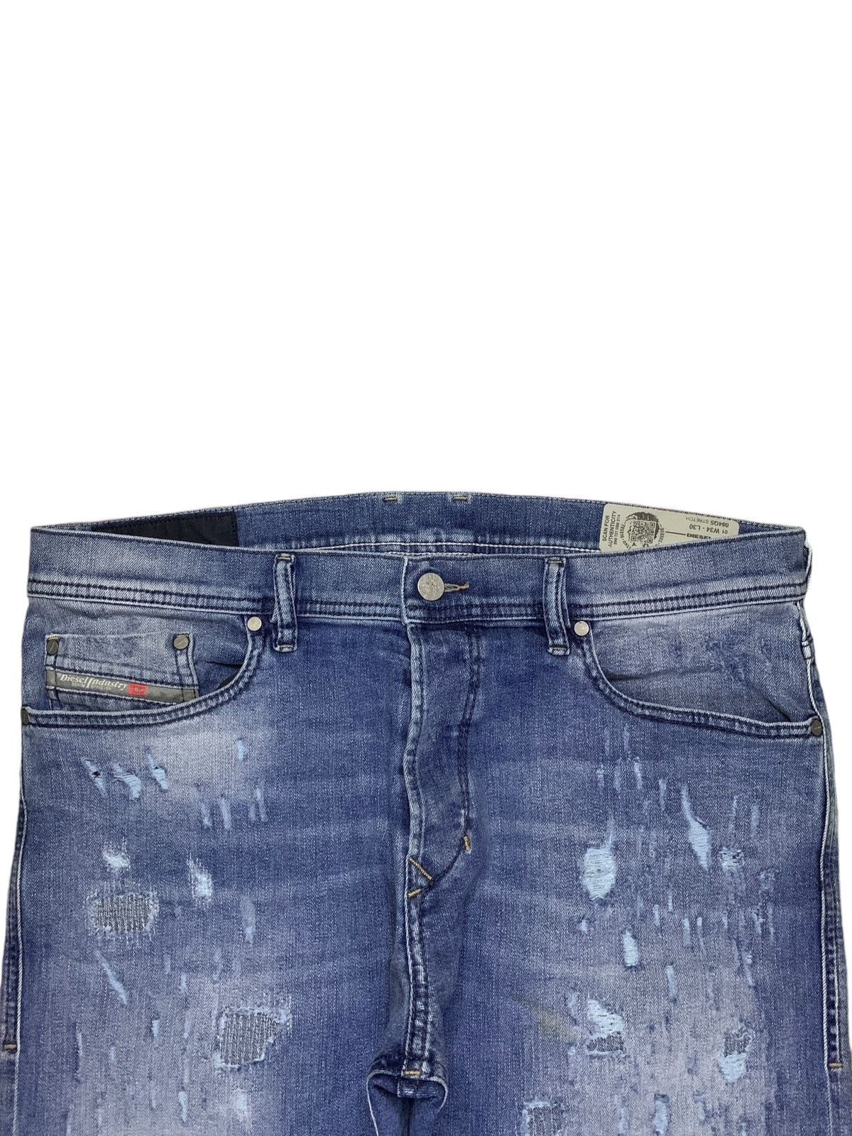 Diesel SALES🔥Vintage Diesel Patched Distressed Slim Fit Jeans Size US 35 - 4 Thumbnail