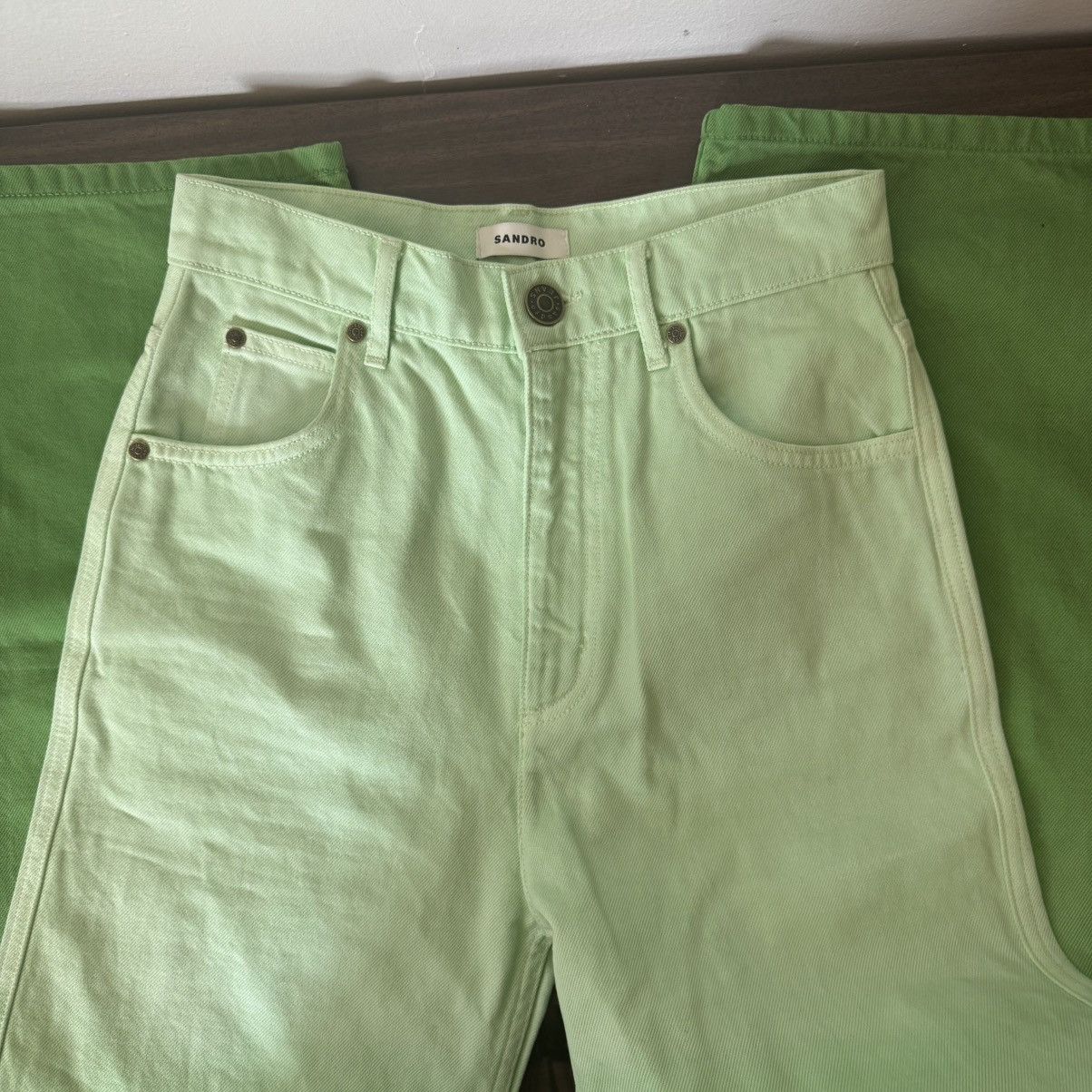 Sandro BNWT Sandro Paris green gradient dyed jeans Size 27" / US 4 / IT 40 - 7 Thumbnail
