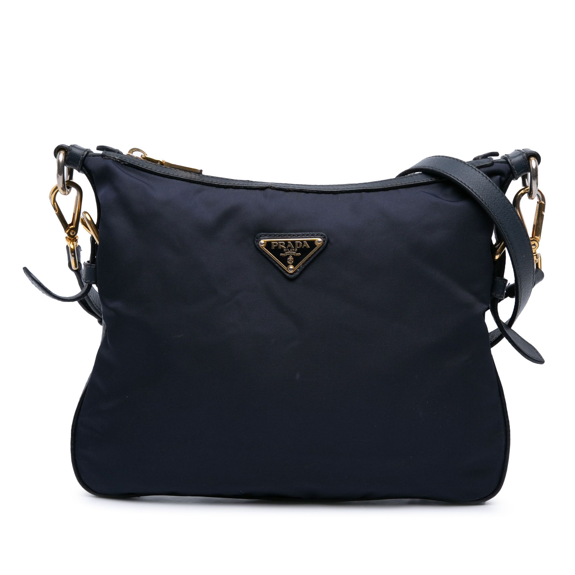 Prada Prada Saffiano Trimmed Tessuto Zip Top Crossbody Size ONE SIZE - 1 Thumbnail
