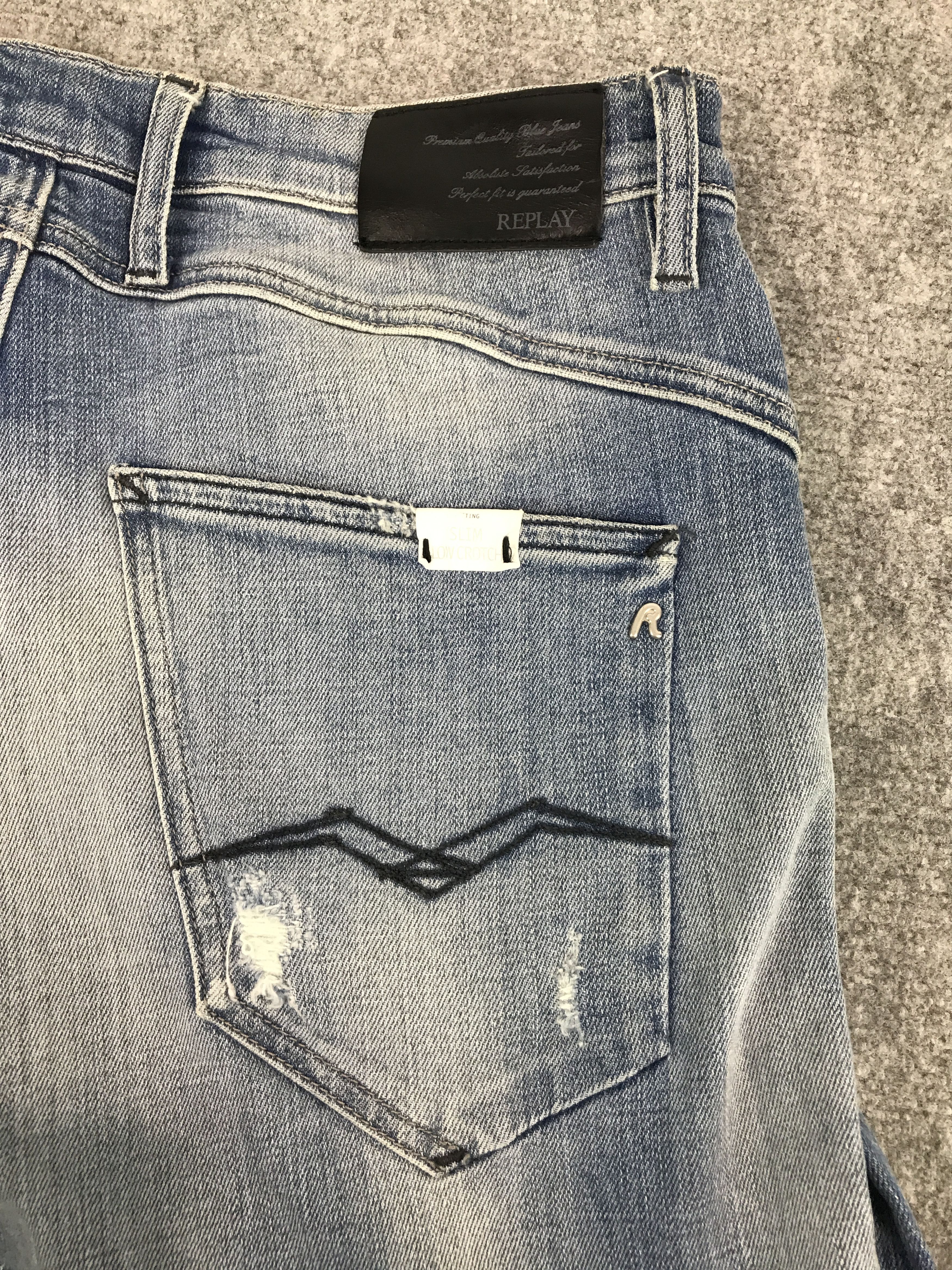 Replay REPLAY RIPPED DISTRESSED SKINNY JEANS PANTS Size US 27 - 17 Thumbnail