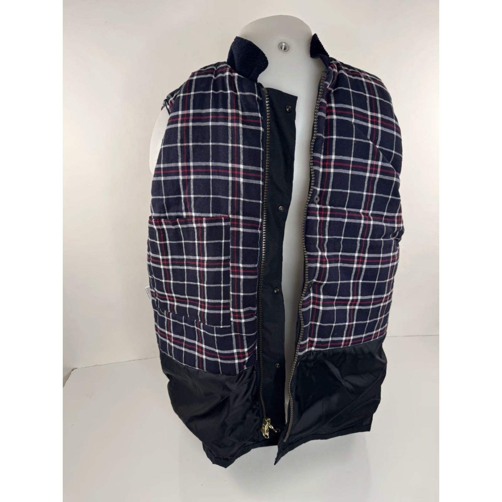 Vintage WALKER and HAWKES Vest Waxed Cotton Ranch Field Chore Zip Mens XL Blue - EXCELLENT Size US XL / EU 56 / 4 - 7 Thumbnail