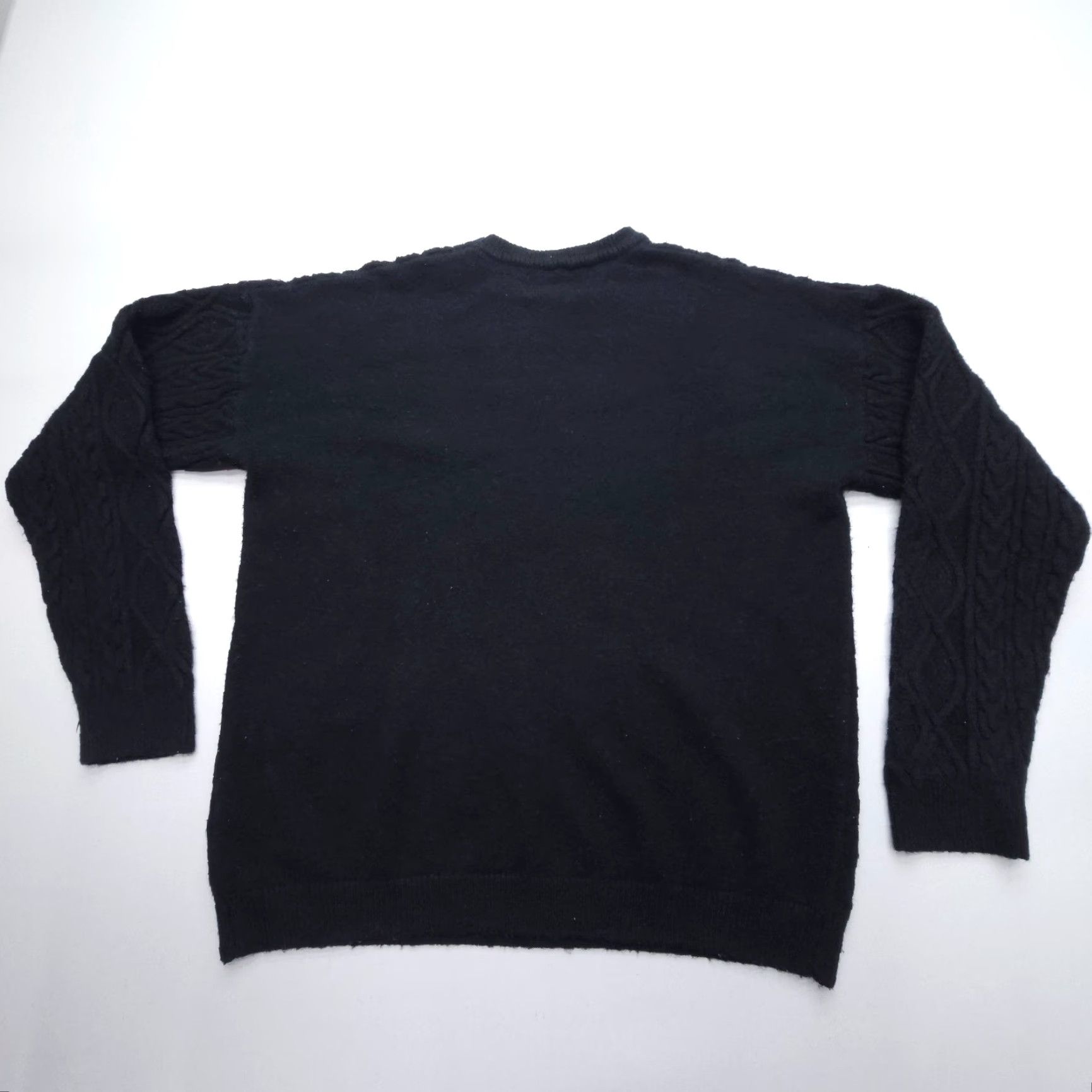 Vintage Aelfric Eden Heavy Cable Knit Sweater Mens 2XL Black Nordic Fisherman Pullover Size US XXL / EU 58 / 5 - 2 Thumbnail