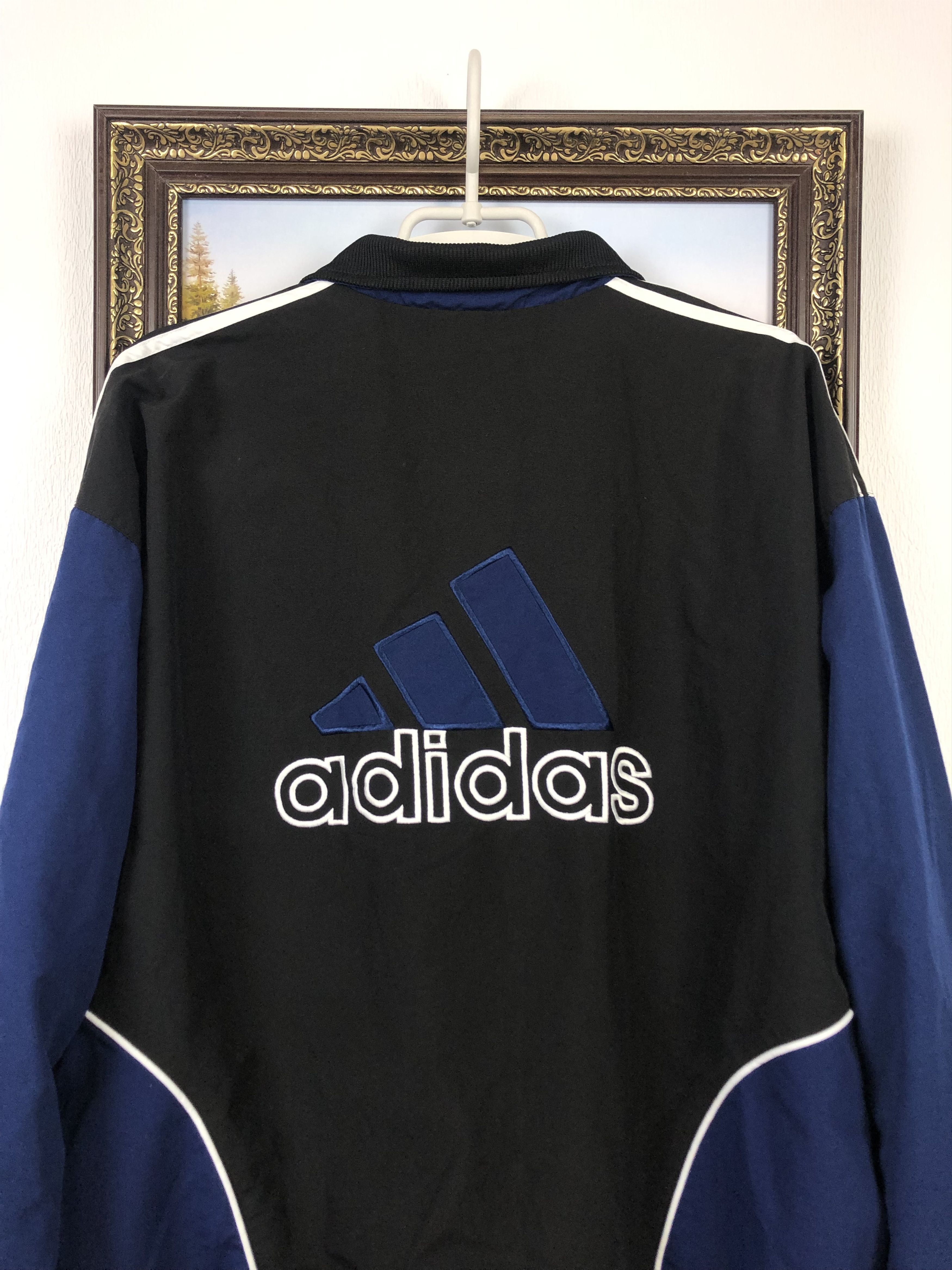 Adidas × Vintage Vintage Adidas Sweatshirt Big Logo Jacket Rare Hype Size US L / EU 52-54 / 3 - 2 Thumbnail