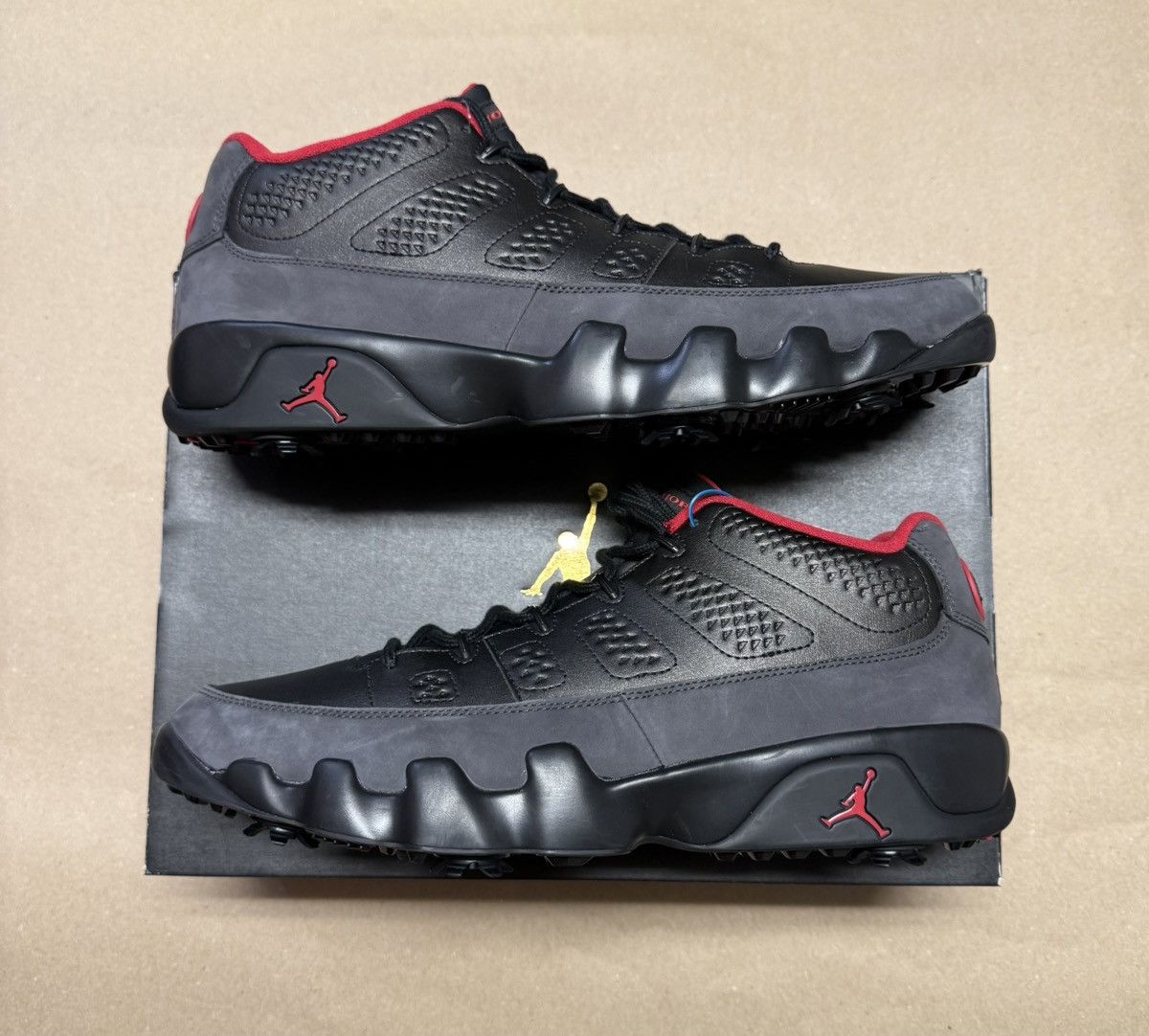 Jordan Brand Nike Air Jordan IX 9 G Low Golf Charcoal men’s 14 Rare NEW! Size US 14 / EU 47 - 1 Thumbnail