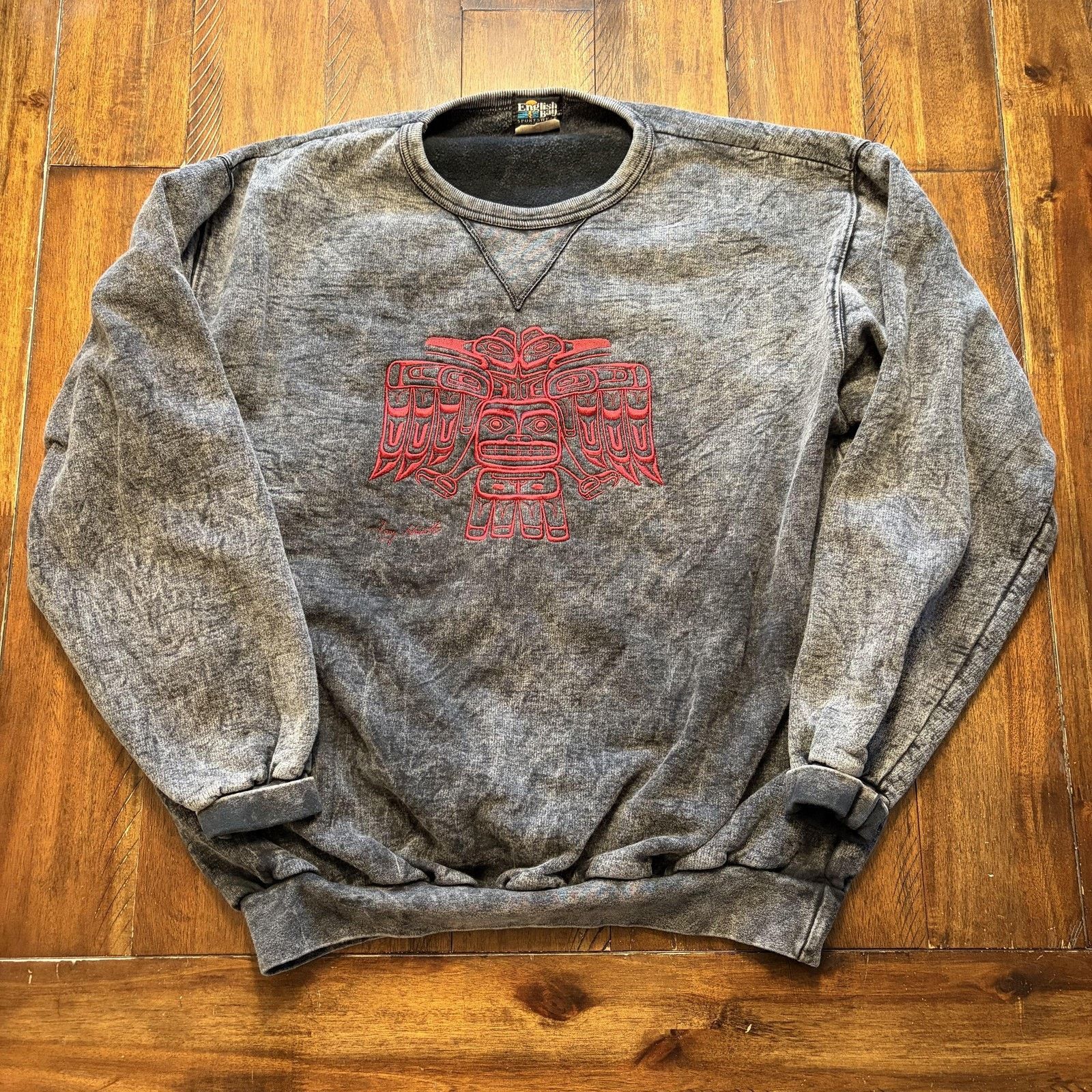 Vintage Vtg English Bay Sweatshirt Men XL Gray Tony Hunt Thunderbird Size US XL / EU 56 / 4 - 2 Thumbnail