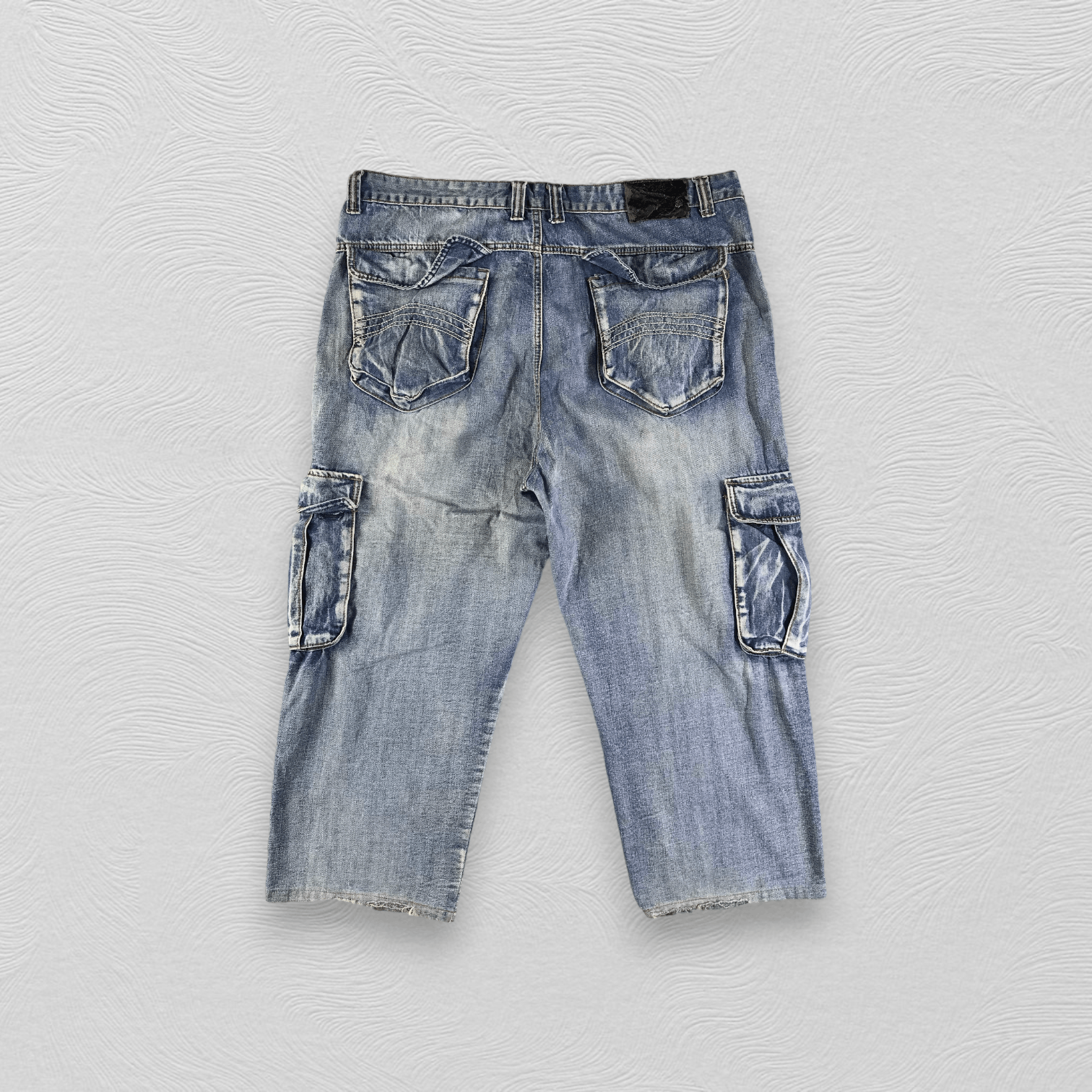 Japanese Brand Play Bigg Jeans Cargo Jeans Short Pants Denim KJ2195 Size US 42 / EU 58 - 2 Thumbnail