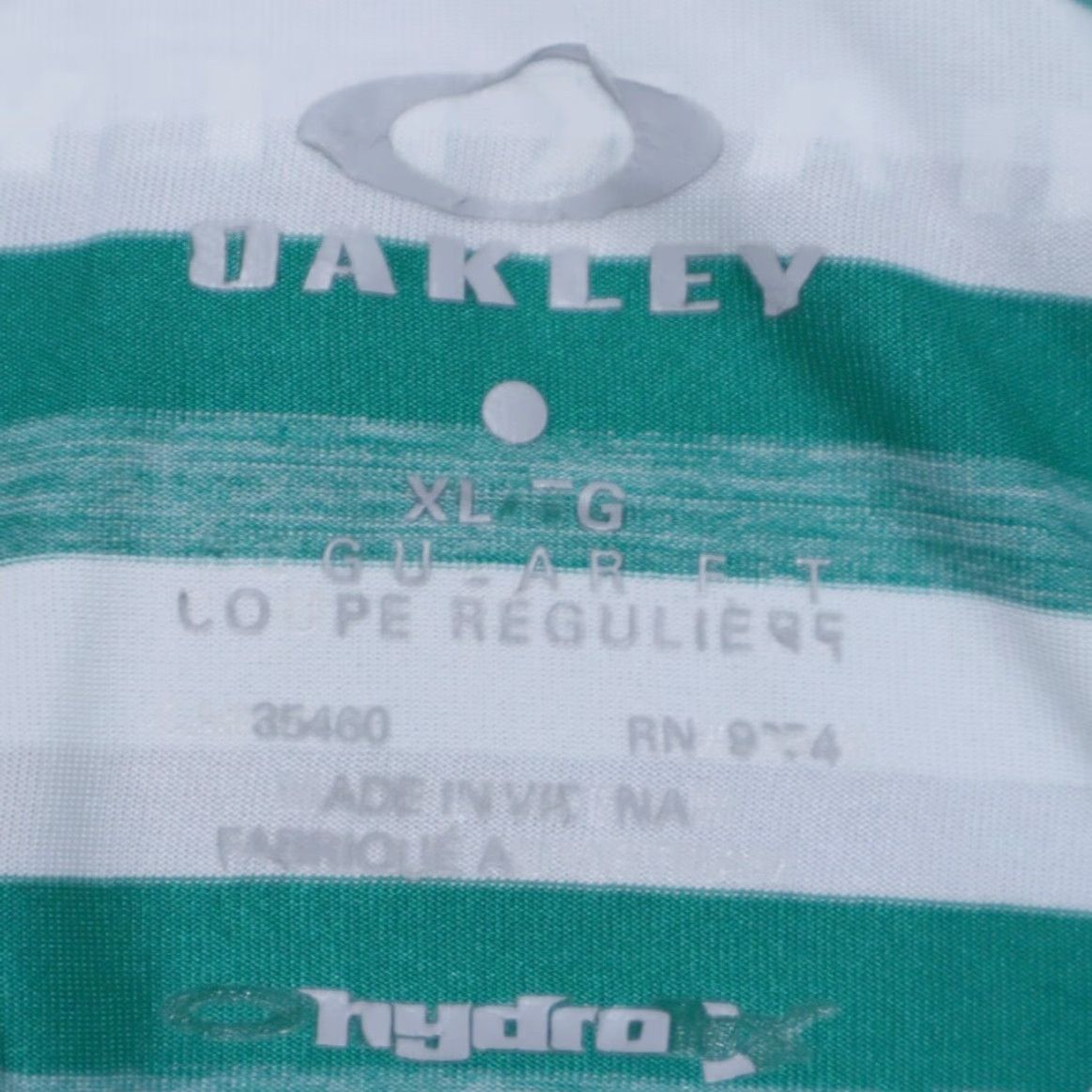 Oakley Oakley Hydrolix Polyester Striped Polo Shirt Green Men's XL Size US XL / EU 56 / 4 - 5 Thumbnail