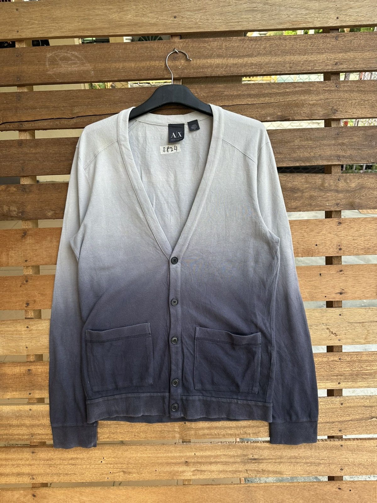 Armani Exchange Armani Exchange Ombre Gradient Cardigan Gray Blue Sweater AX Size US S / EU 44-46 / 1 - 1 Thumbnail