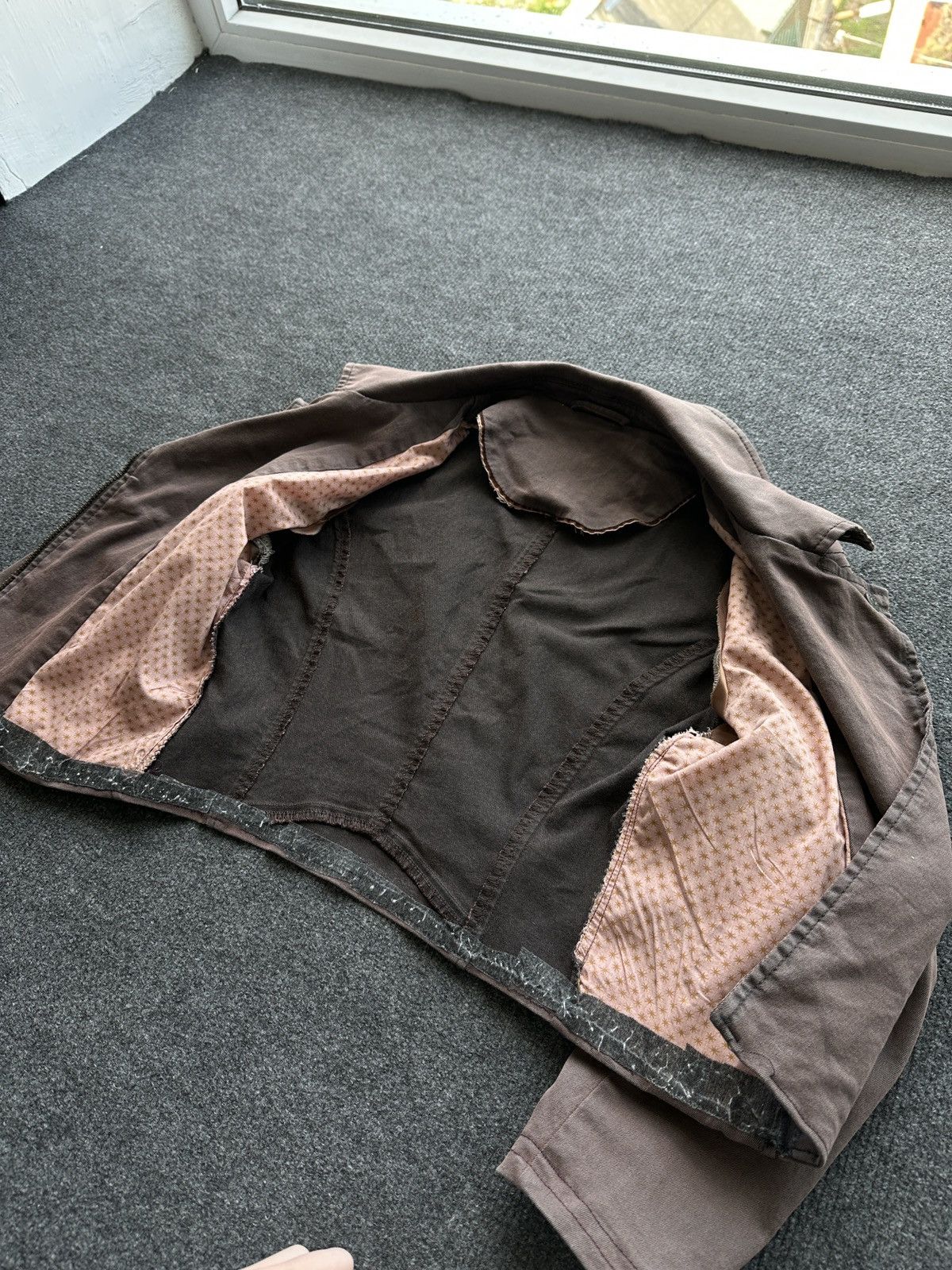 Other 🚨Y2K RICK OWENS TYPE DIRTY SLIM FIT ZIP DENIM JACKET Size S / US 4 / IT 40 - 11 Thumbnail