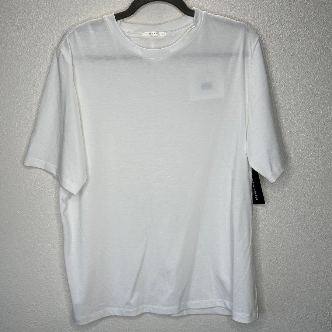 The Row NWT The Row White Chiara Cotton Crewneck Back Seam T-Shirt L Size L / US 10 / IT 46 - 1 Thumbnail