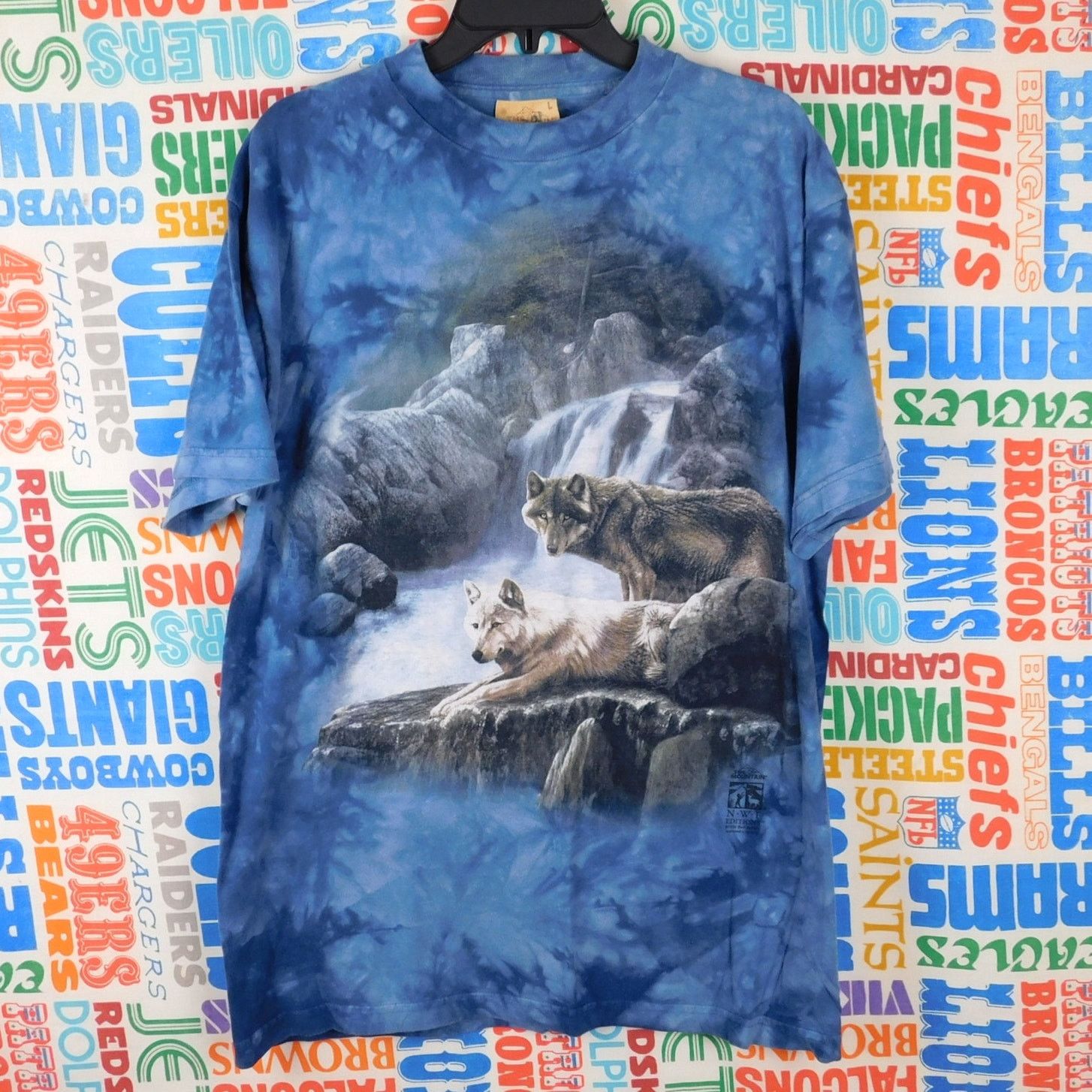 The Mountain The Mountain Wolf T Shirt Size L Tie Dye NWF 1999 Blue Size US L / EU 52-54 / 3 - 1 Thumbnail